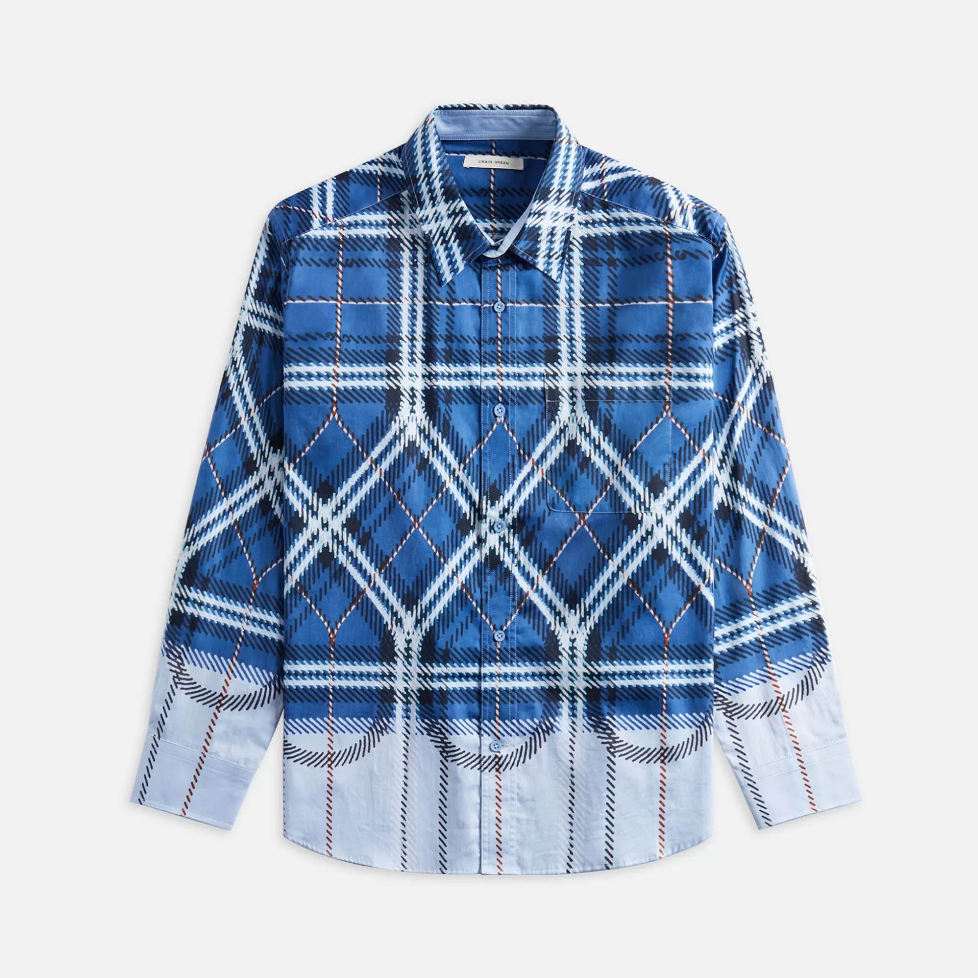 New Craig Green plaid fade shirt Blue Plaid