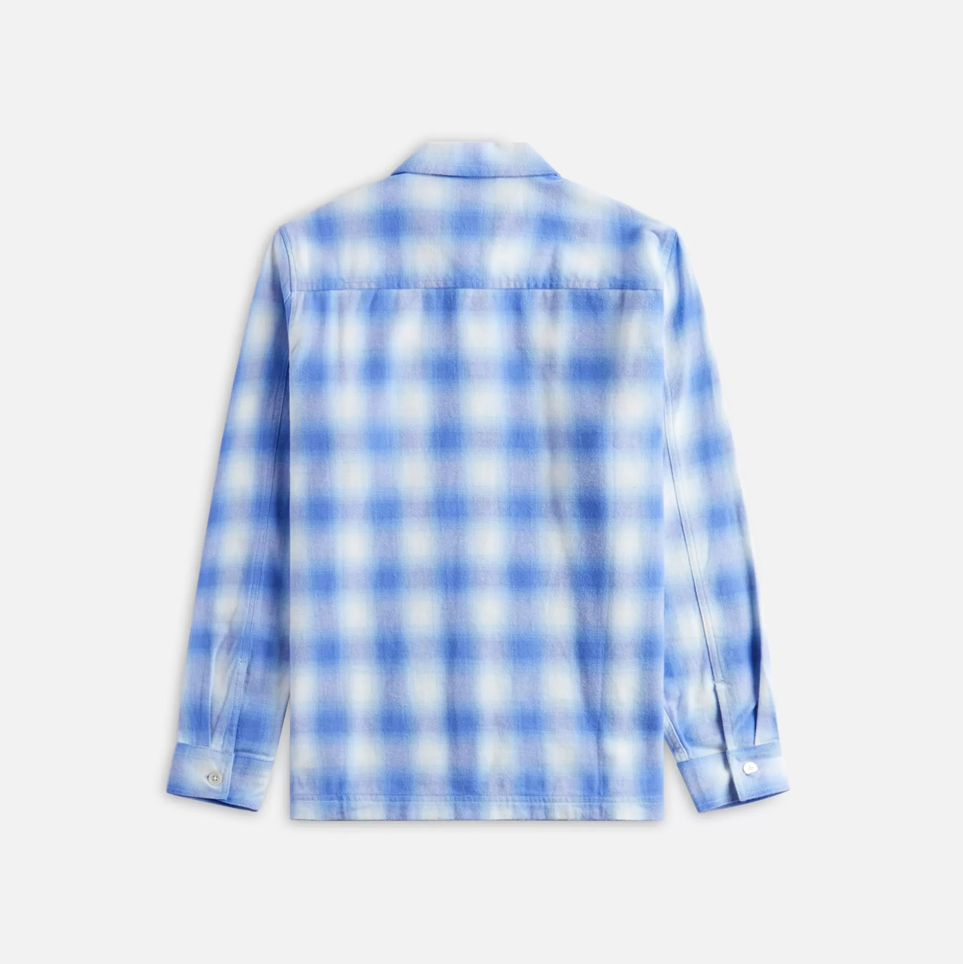 Online Tekla plaid long sleeve flannel shirt Light Blue