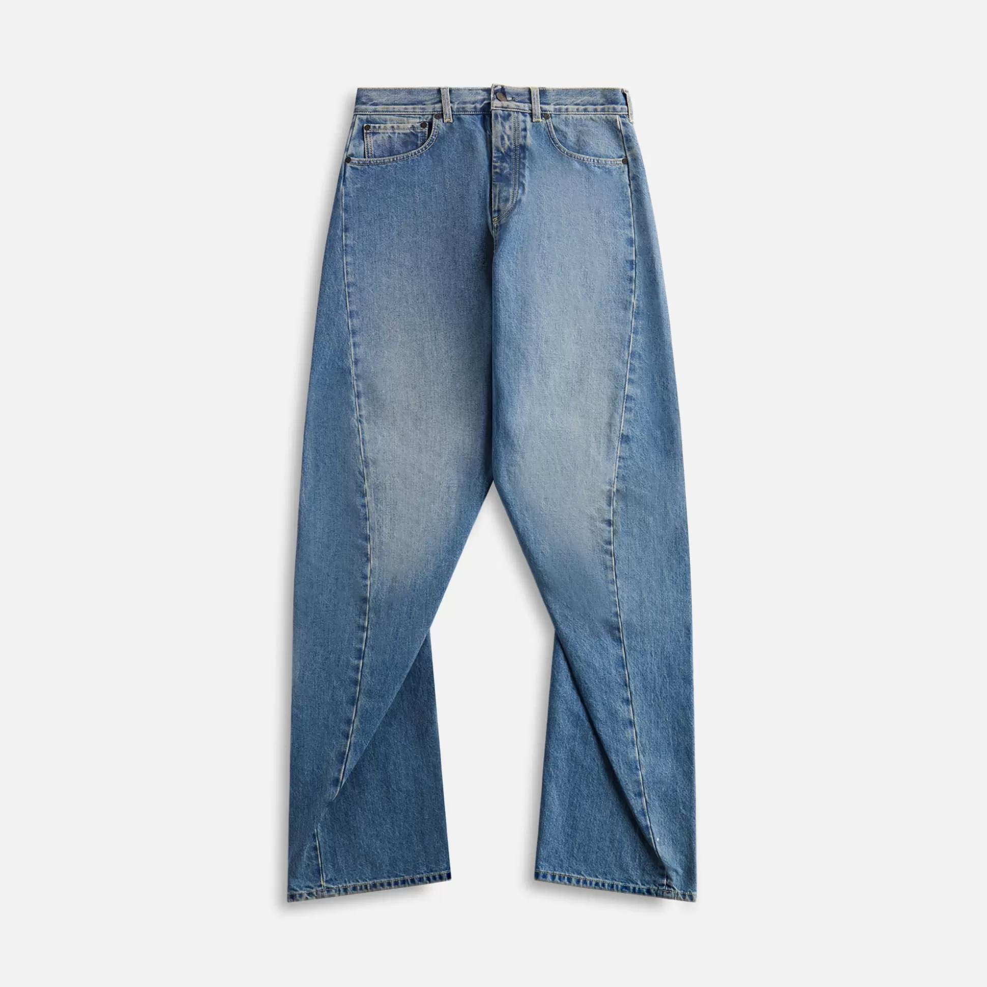 Flash Sale Maison Margiela 5-pocket 14 oz origin denim diagonal seam jeans Blue