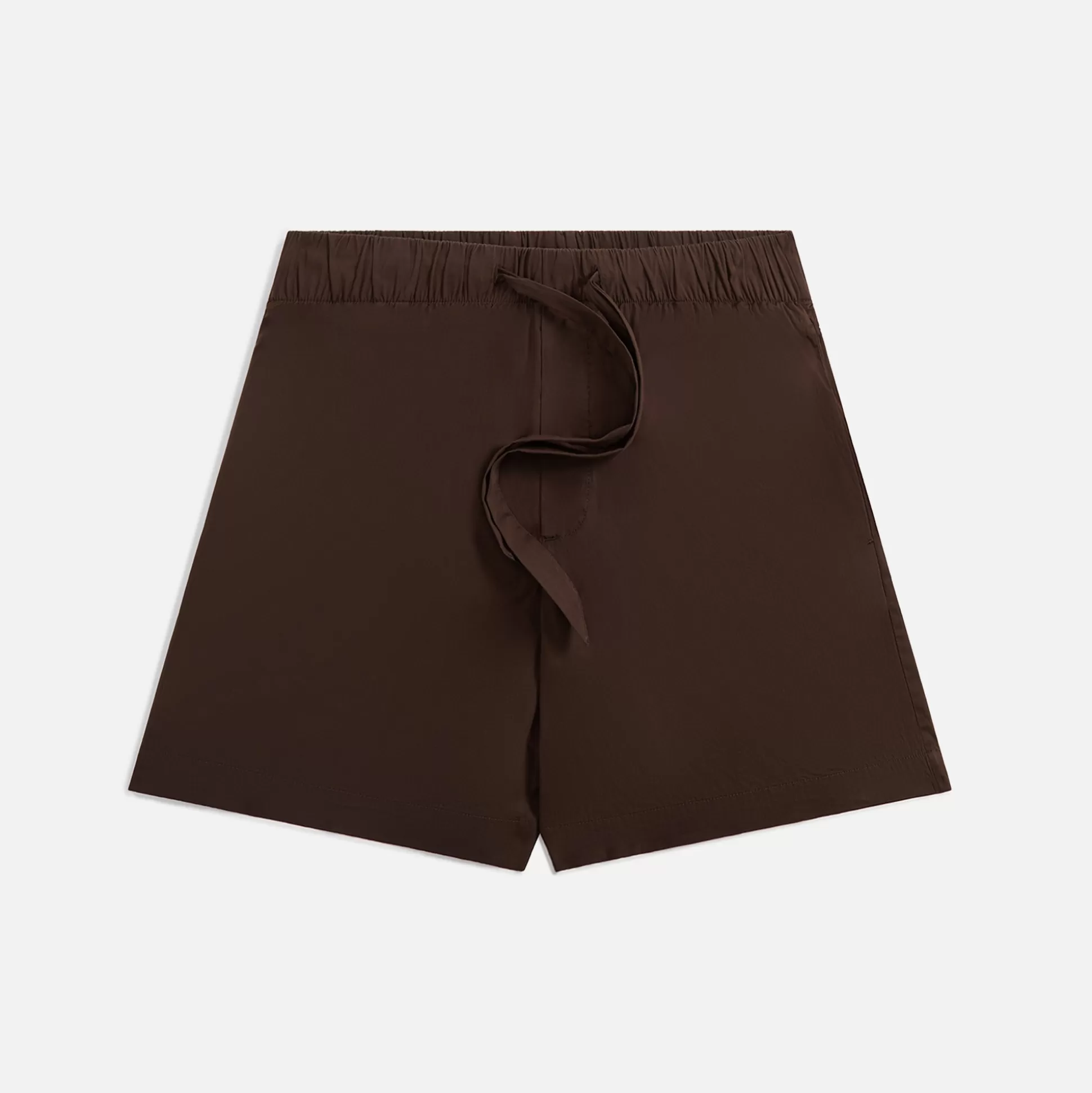 Shop Tekla poplin pajama shorts Coffee