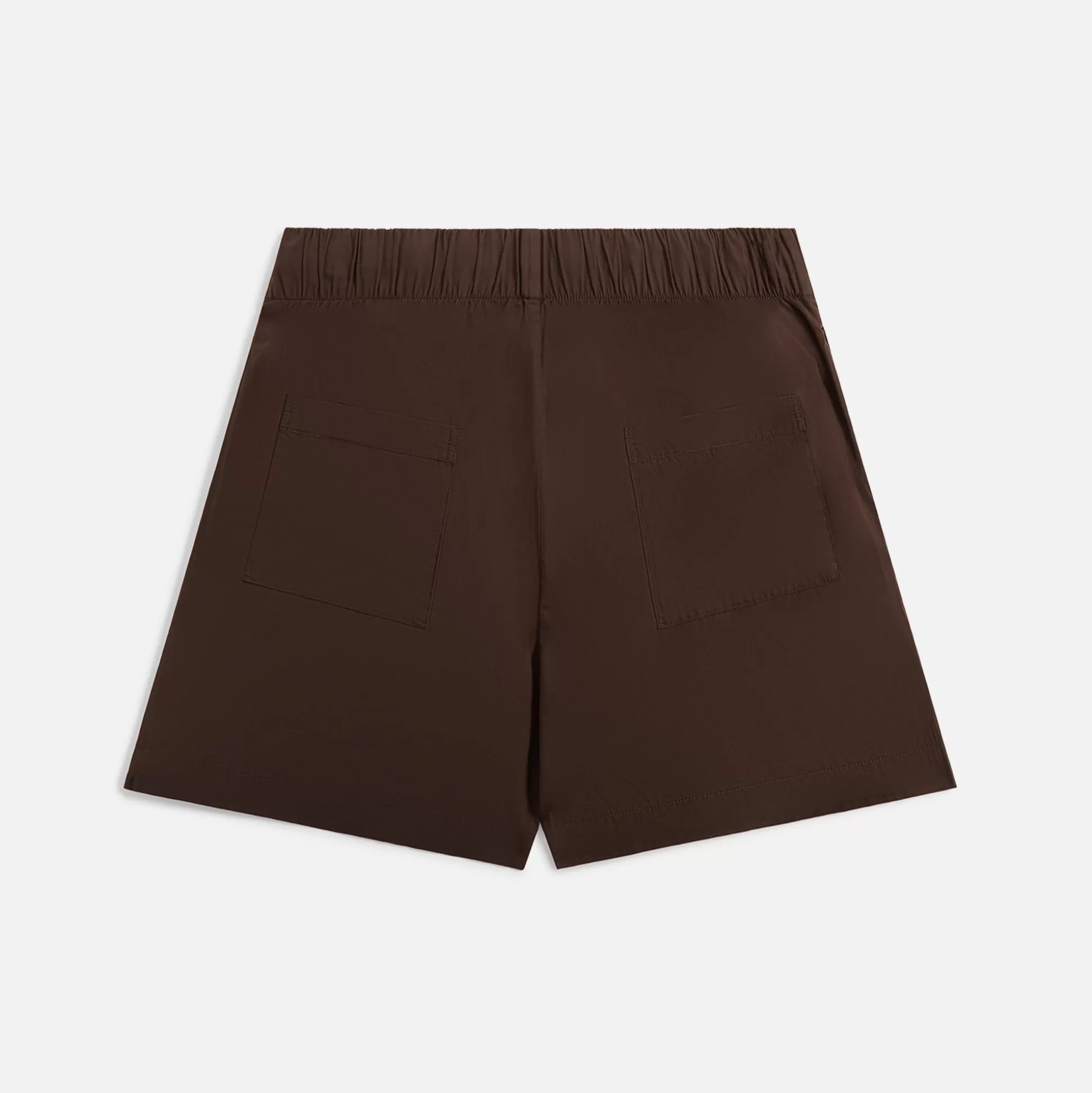 Shop Tekla poplin pajama shorts Coffee