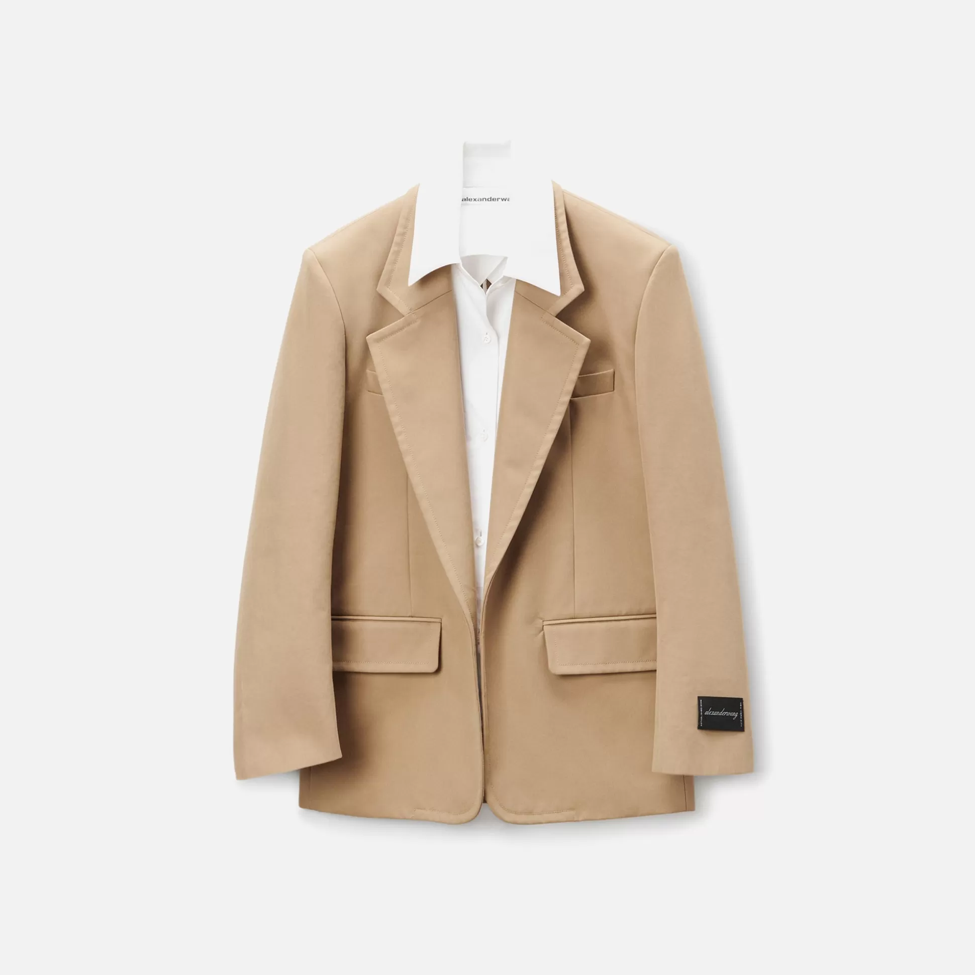 Fashion Alexander Wang prestyled oversized boxy blazer Chino