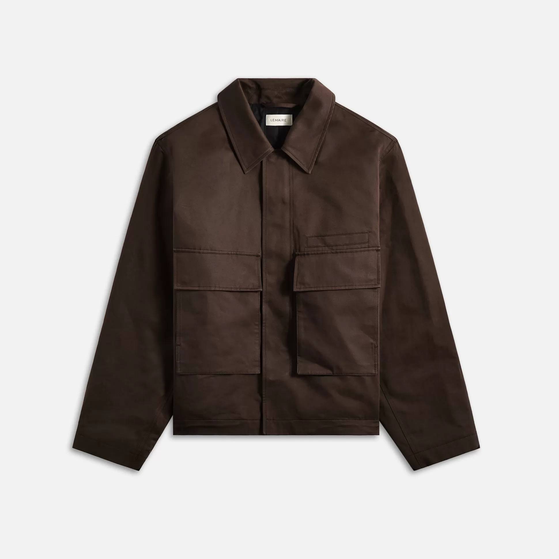 Best Lemaire quilted 3d pockets jacket Espresso Brown