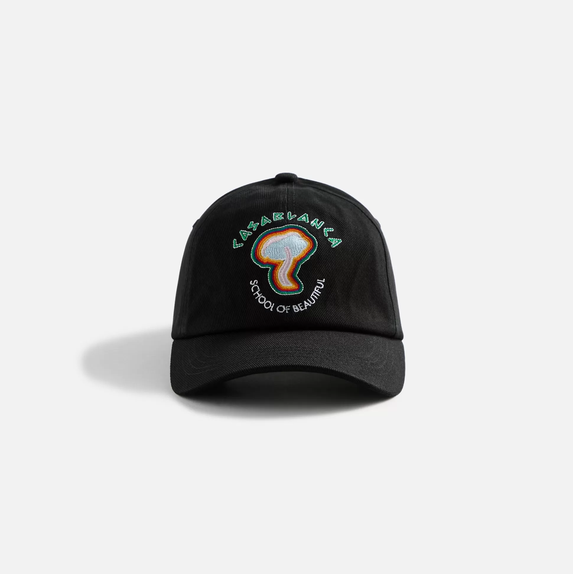 Cheap Casablanca rainbow mushroom embroidered cap Black