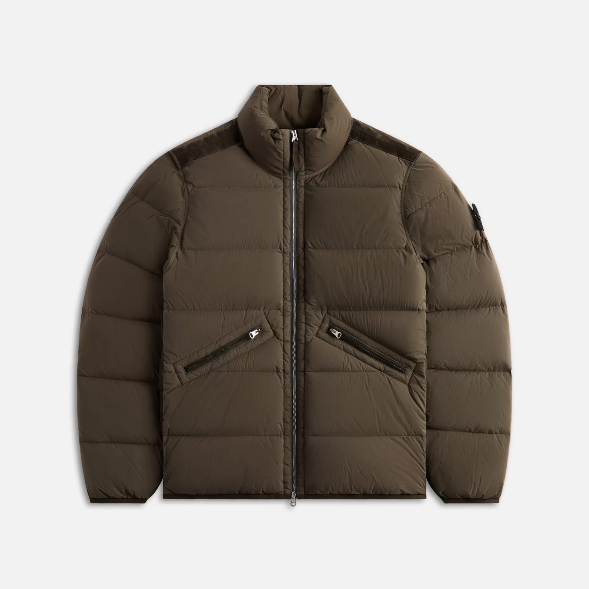 Outlet Stone Island real down jacket Walnut