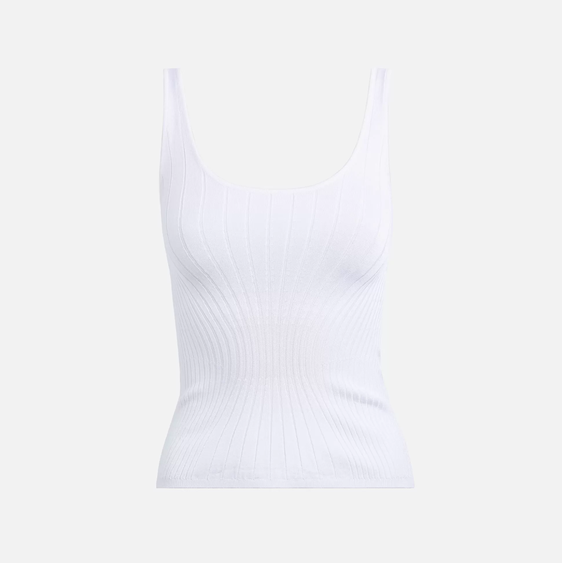 Discount Mugler rib tank top White