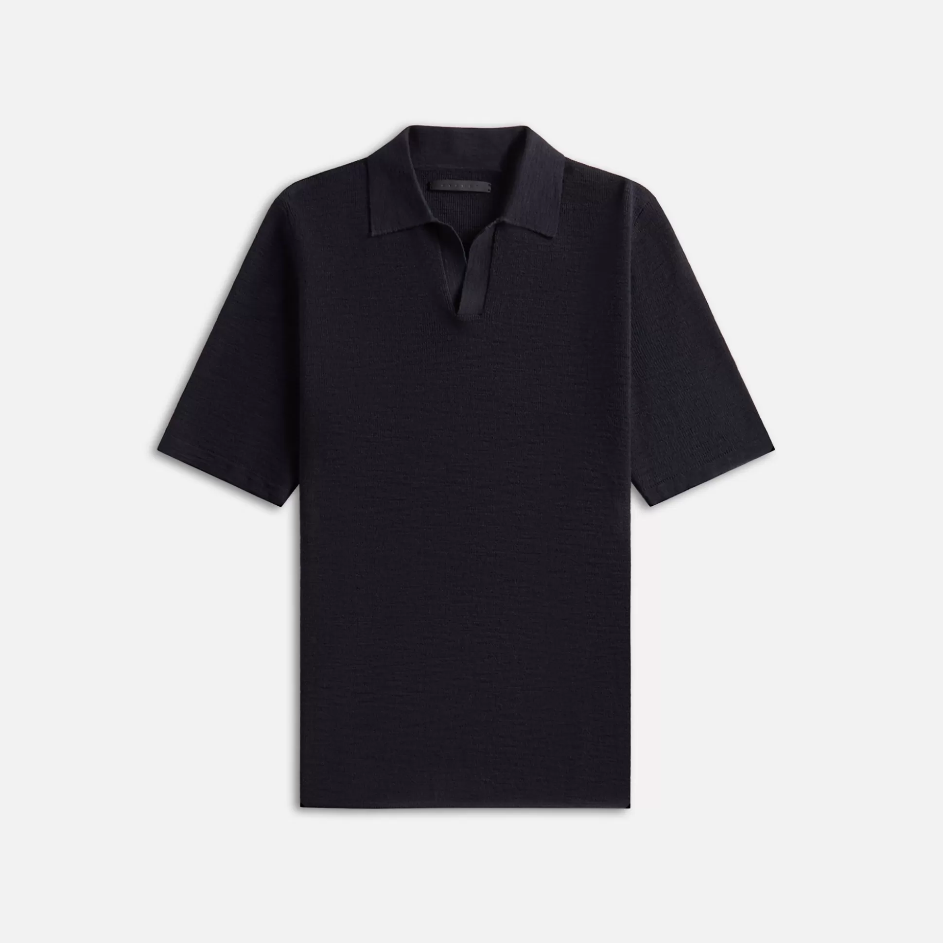 Cheap Stampd ribbed knit polo Black