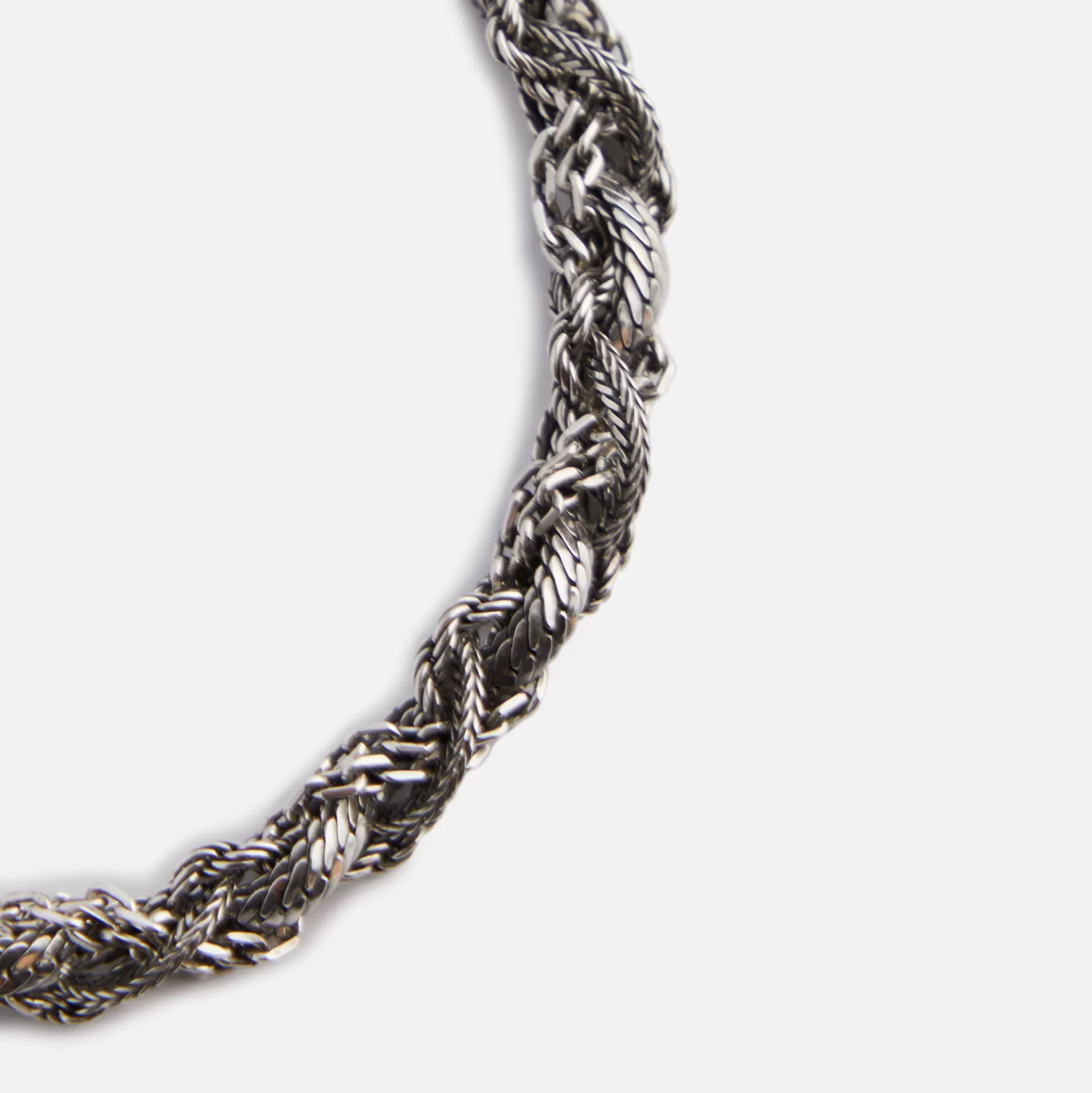 Shop Emanuele Bicocchi round braid bracelet small Silver