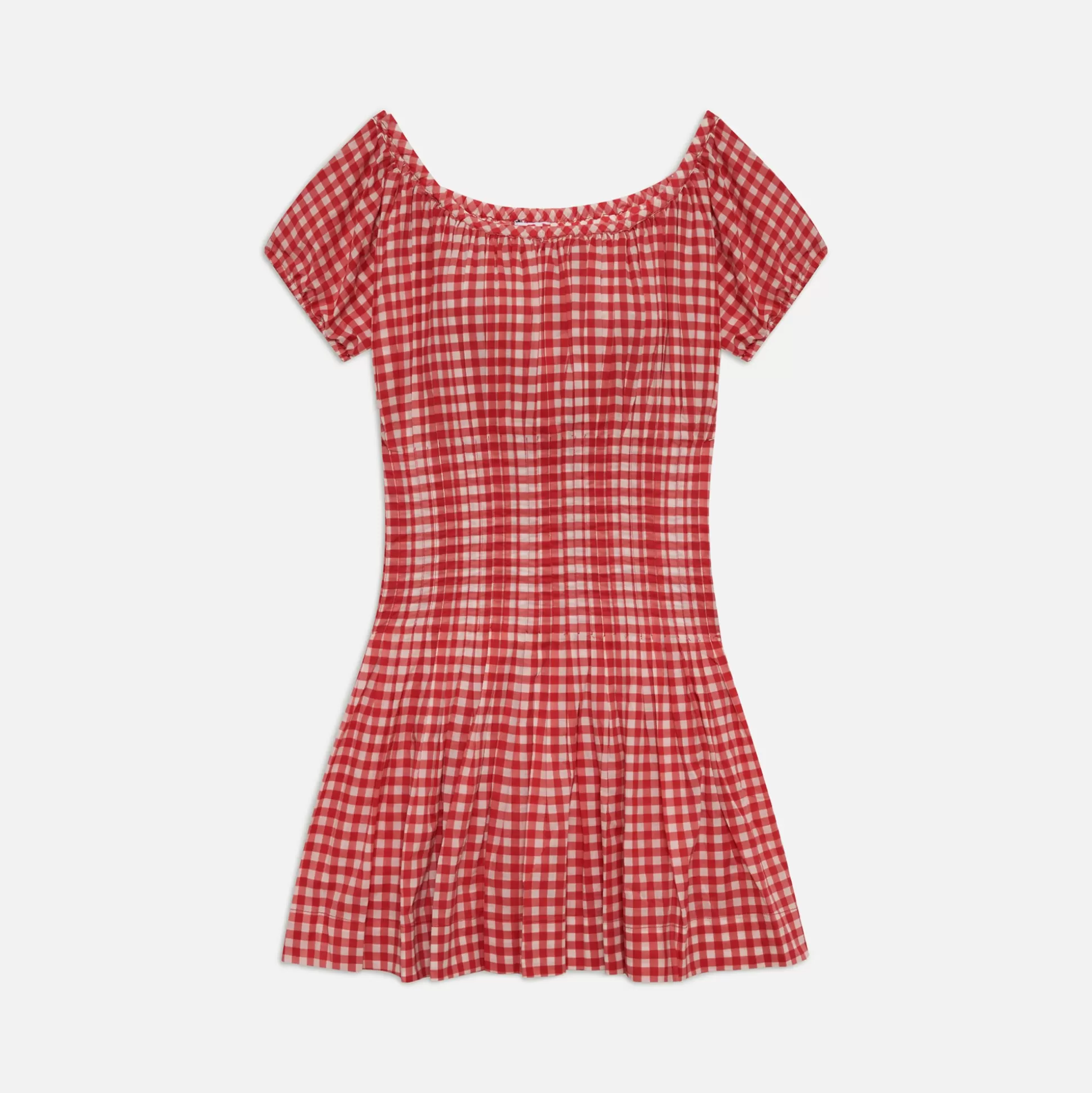 Shop Frankies Bikinis sadie gauze dress Cherry Gingham