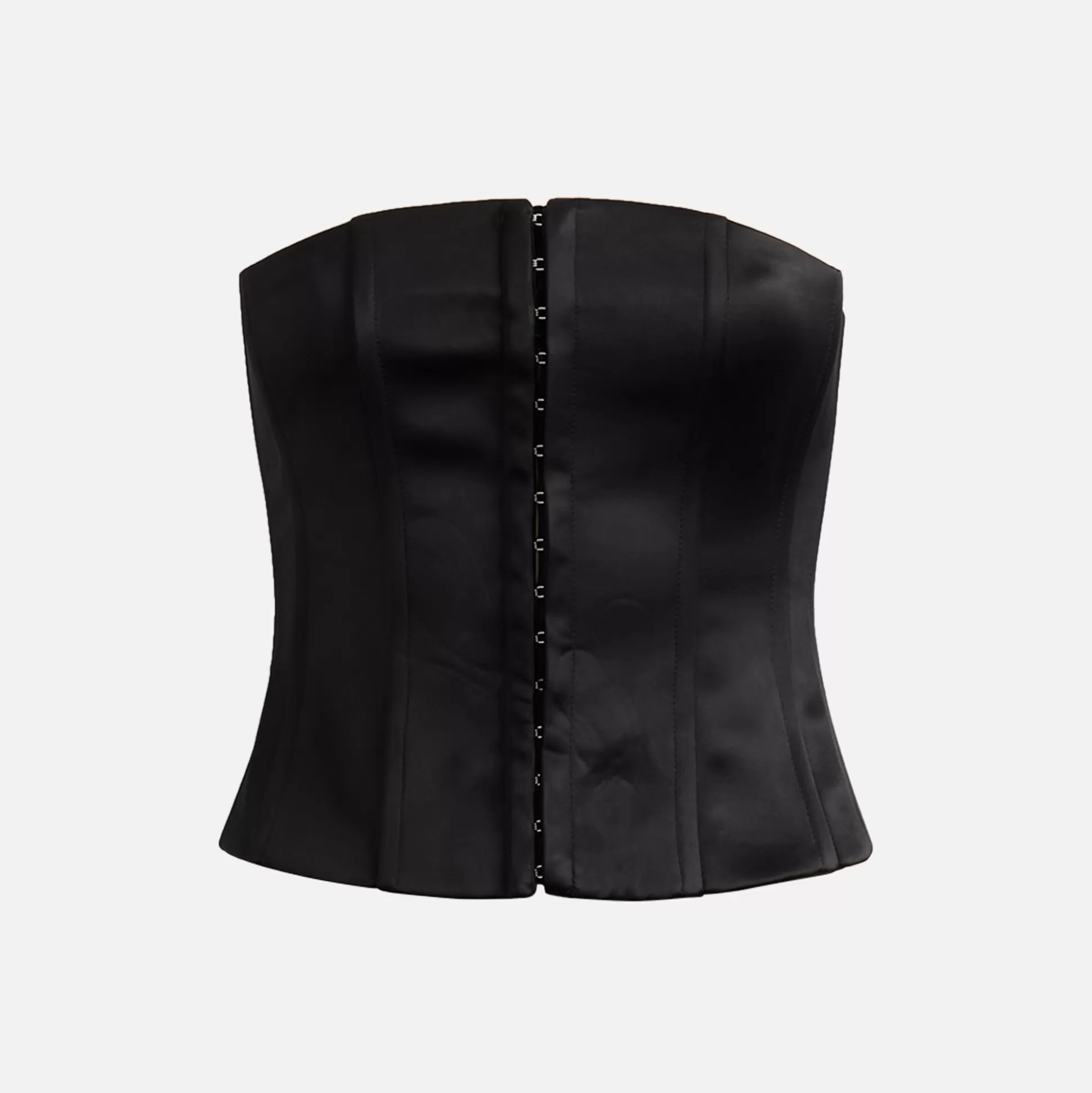 Online GUIZIO satin corset Black