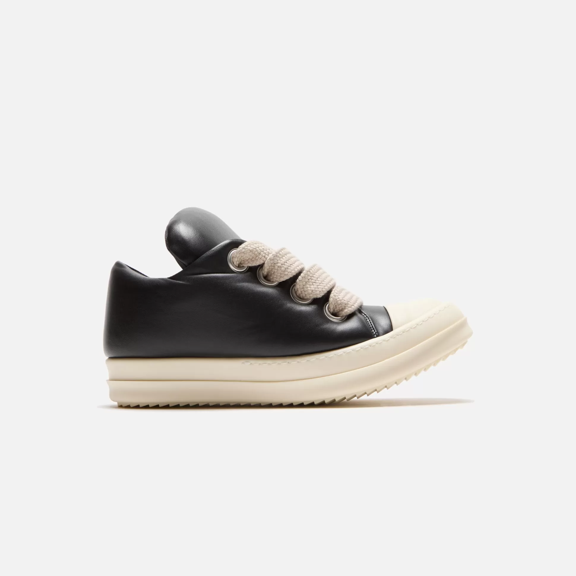 Online Rick Owens scarpe in pelle jumbo laced padded low sneakers