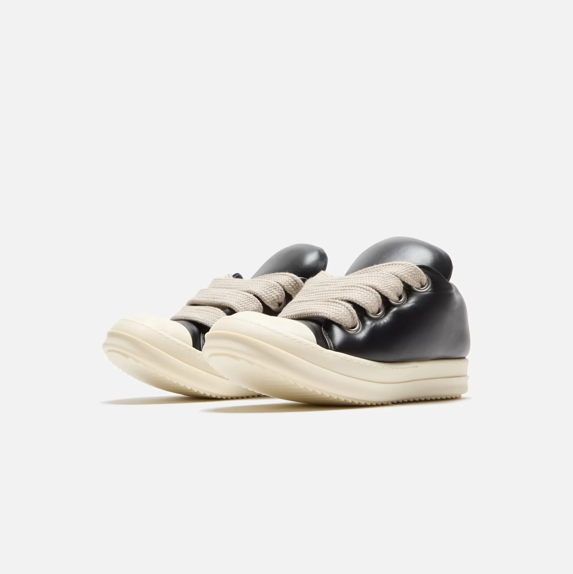 Online Rick Owens scarpe in pelle jumbo laced padded low sneakers