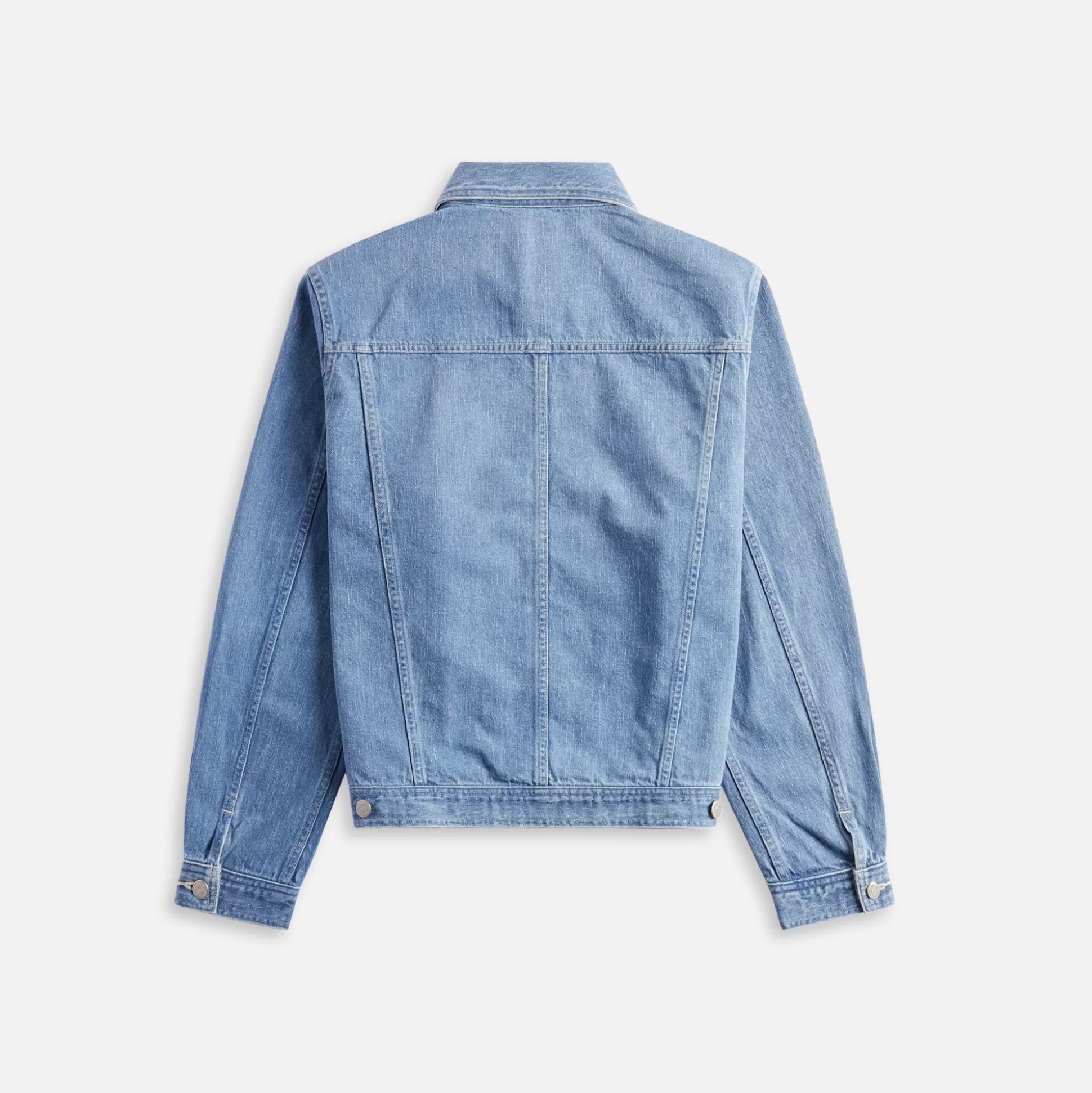 Outlet Auralee selvedge faded light denim blouson Washed Indigo