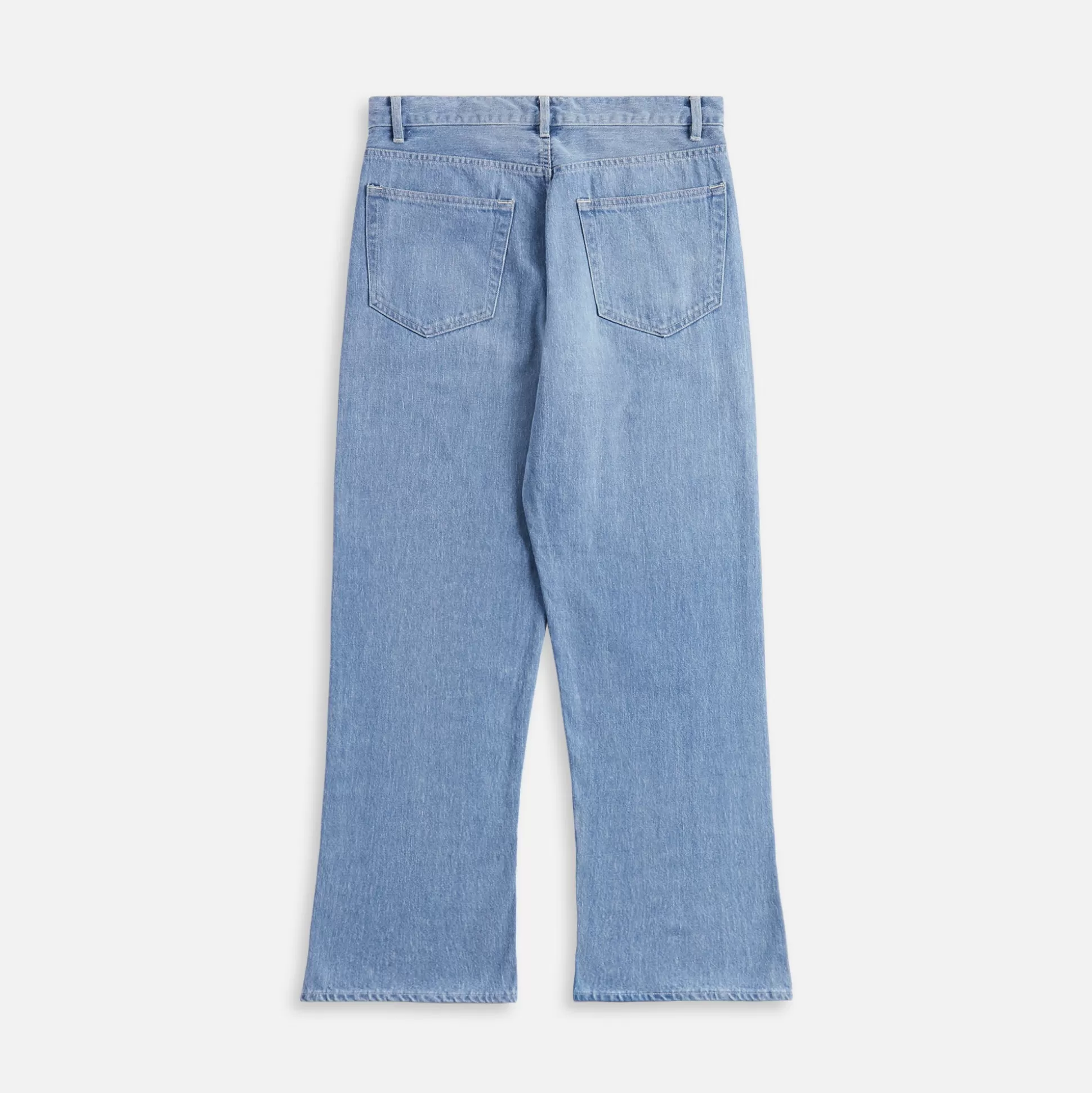 Cheap Auralee selvedge faded light denim pants Light Indigo