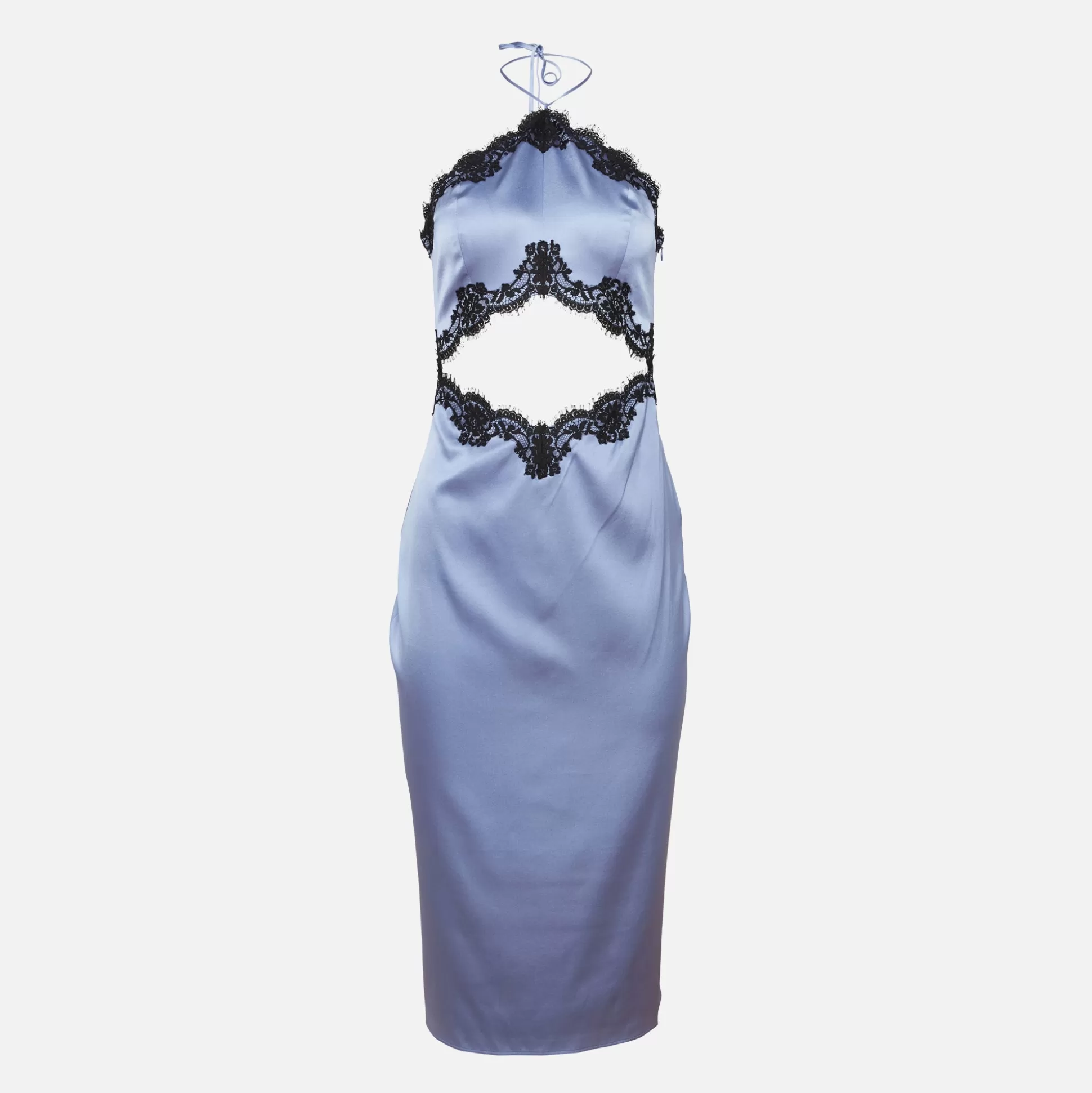 Flash Sale Fleur du Mal silk and lace halter dress Denim