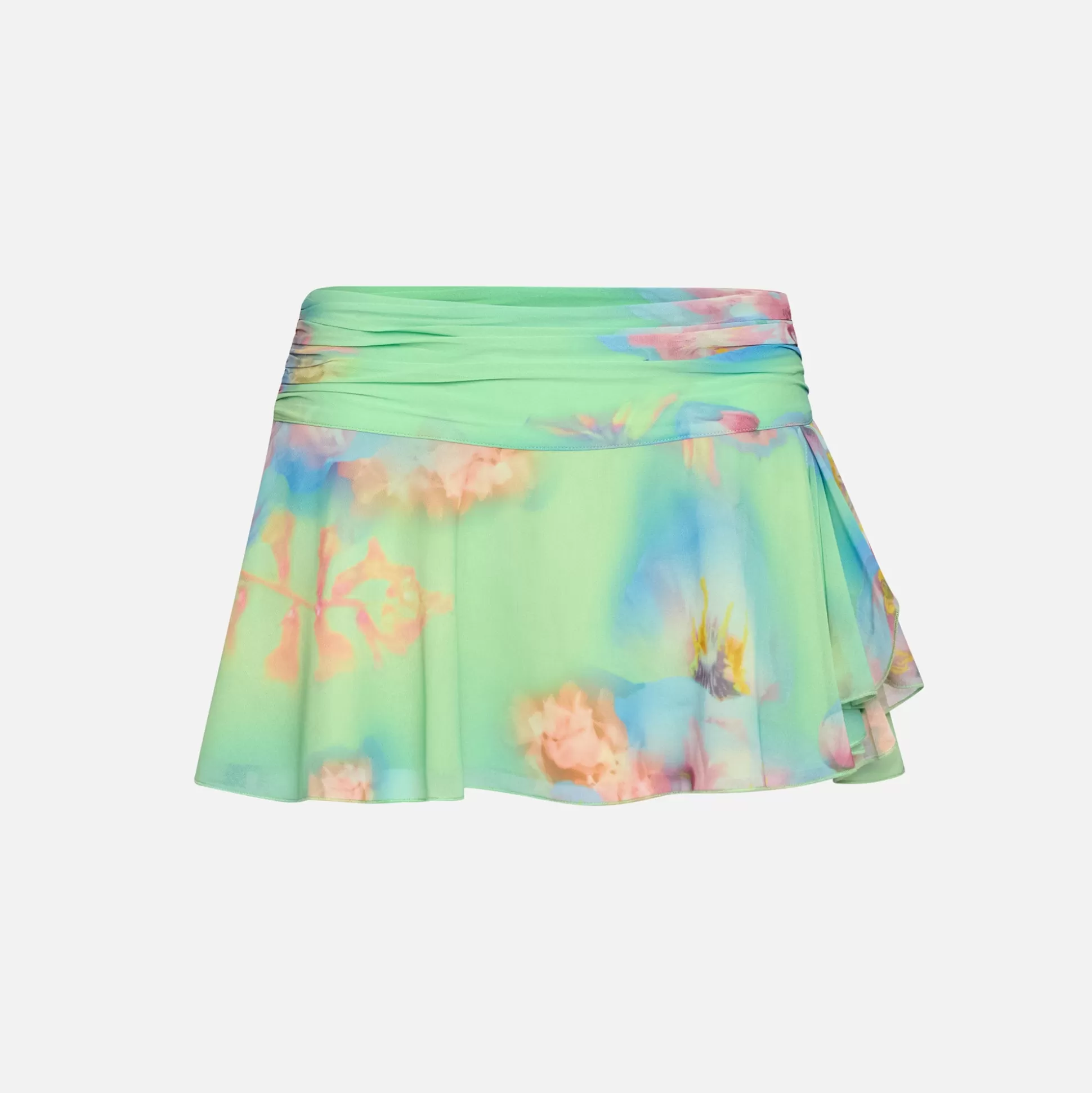 Cheap GUIZIO silk slit mini skirt Ardere Floral