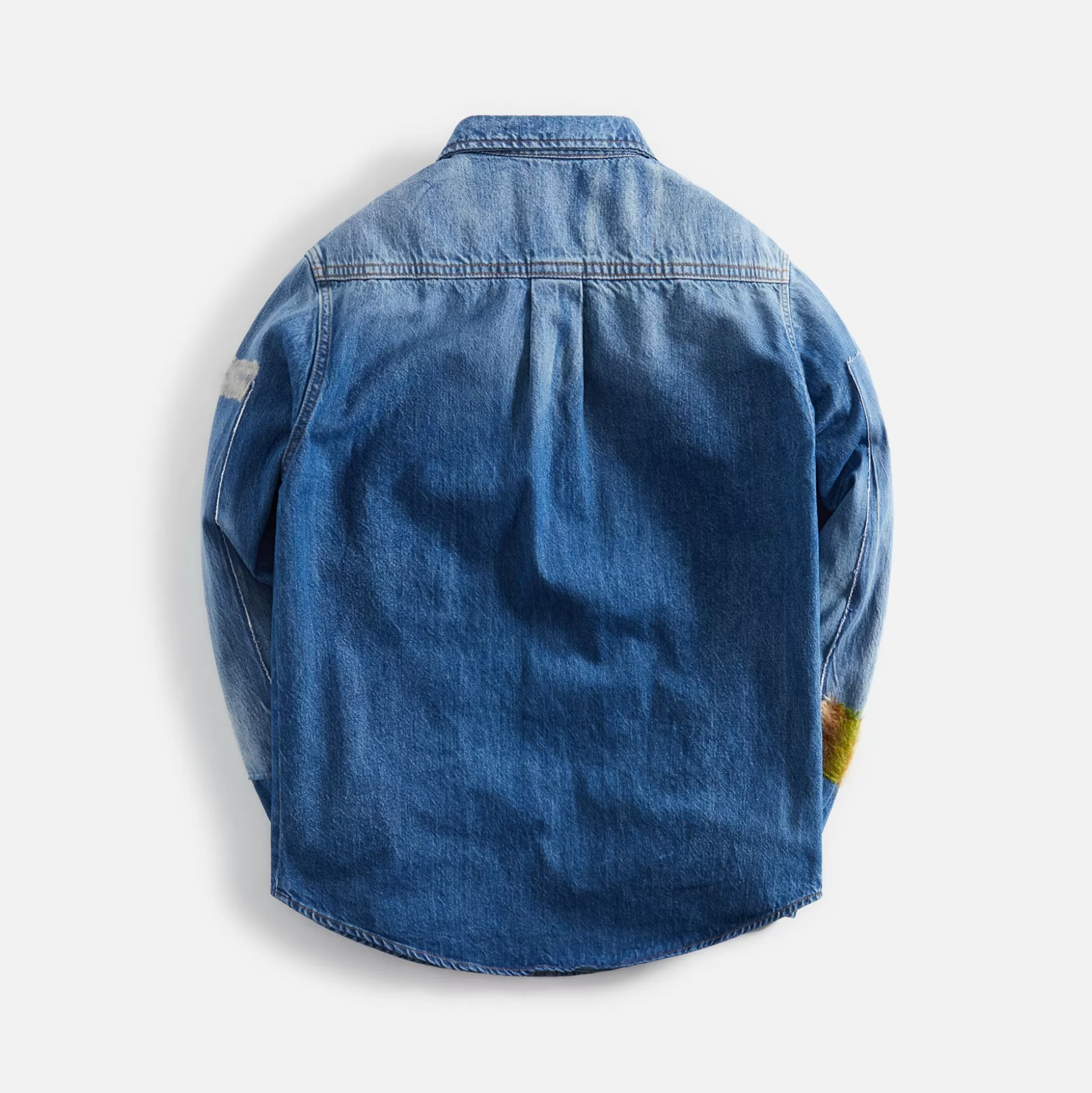 Online Marni stone washed organic denim mohair shirt Iris Blue