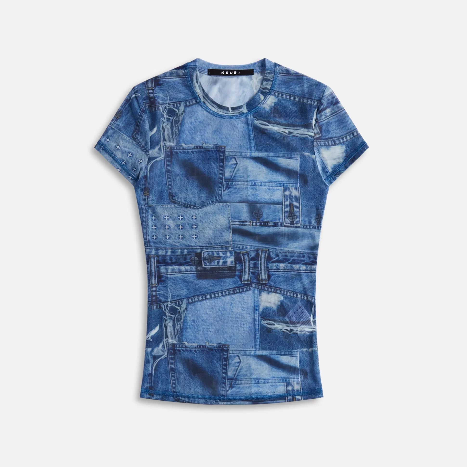 New Ksubi studio mesh tee Denim