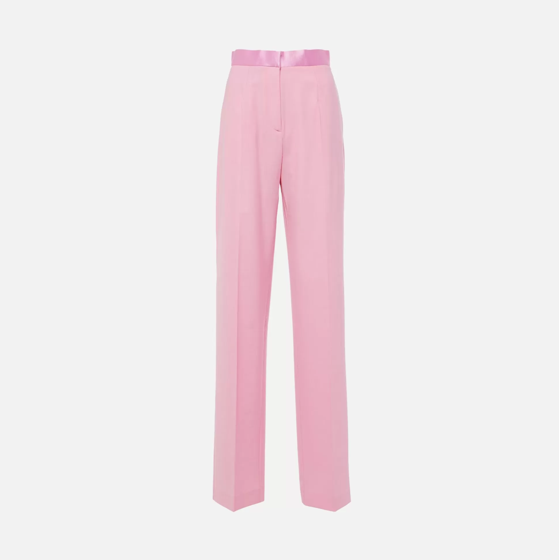 Sale Nensi Dojaka tailored leg trousers with satin waistband Pink