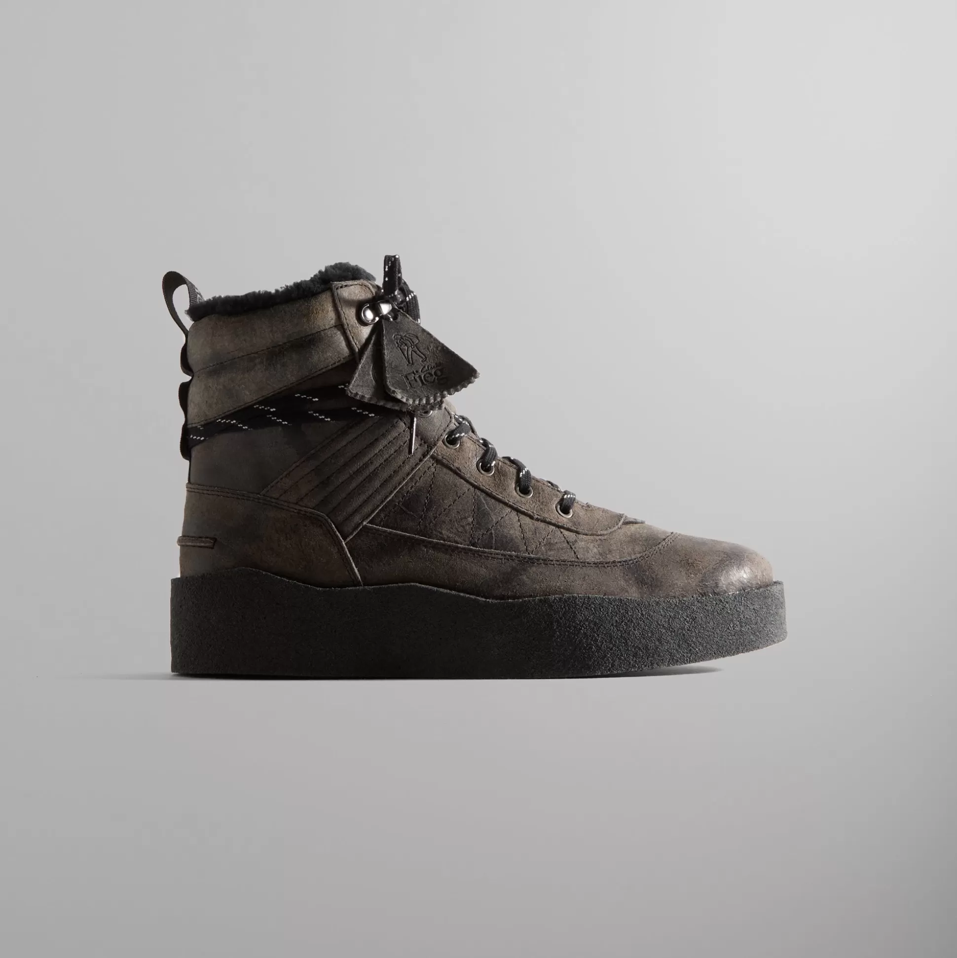 Shop Kith 8th St by Ronnie Fieg for Clarks Originals Rushden Boot Smoke Grey