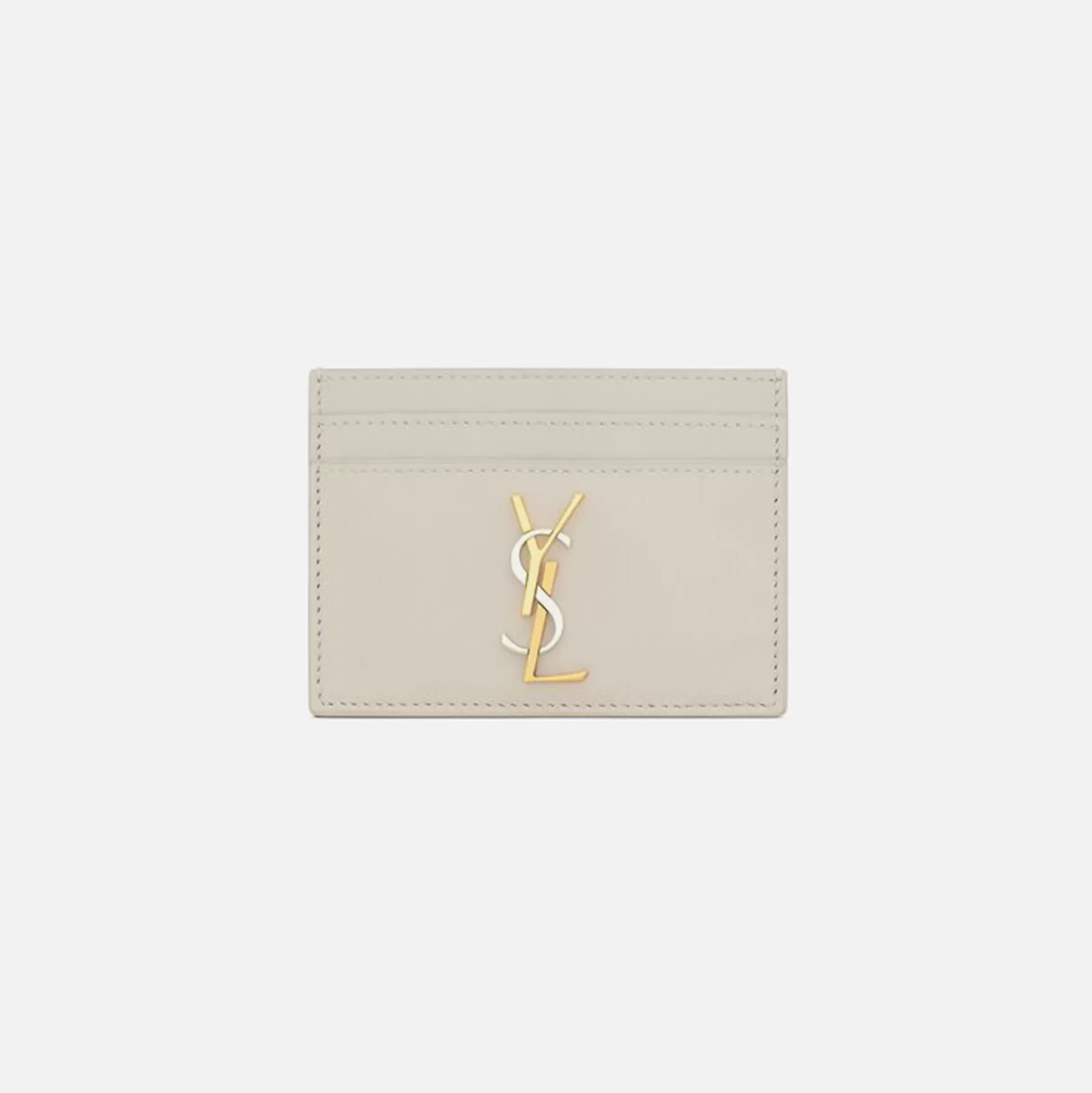 Sale Saint Laurent tricolor cassandre card case Blanc Vintage