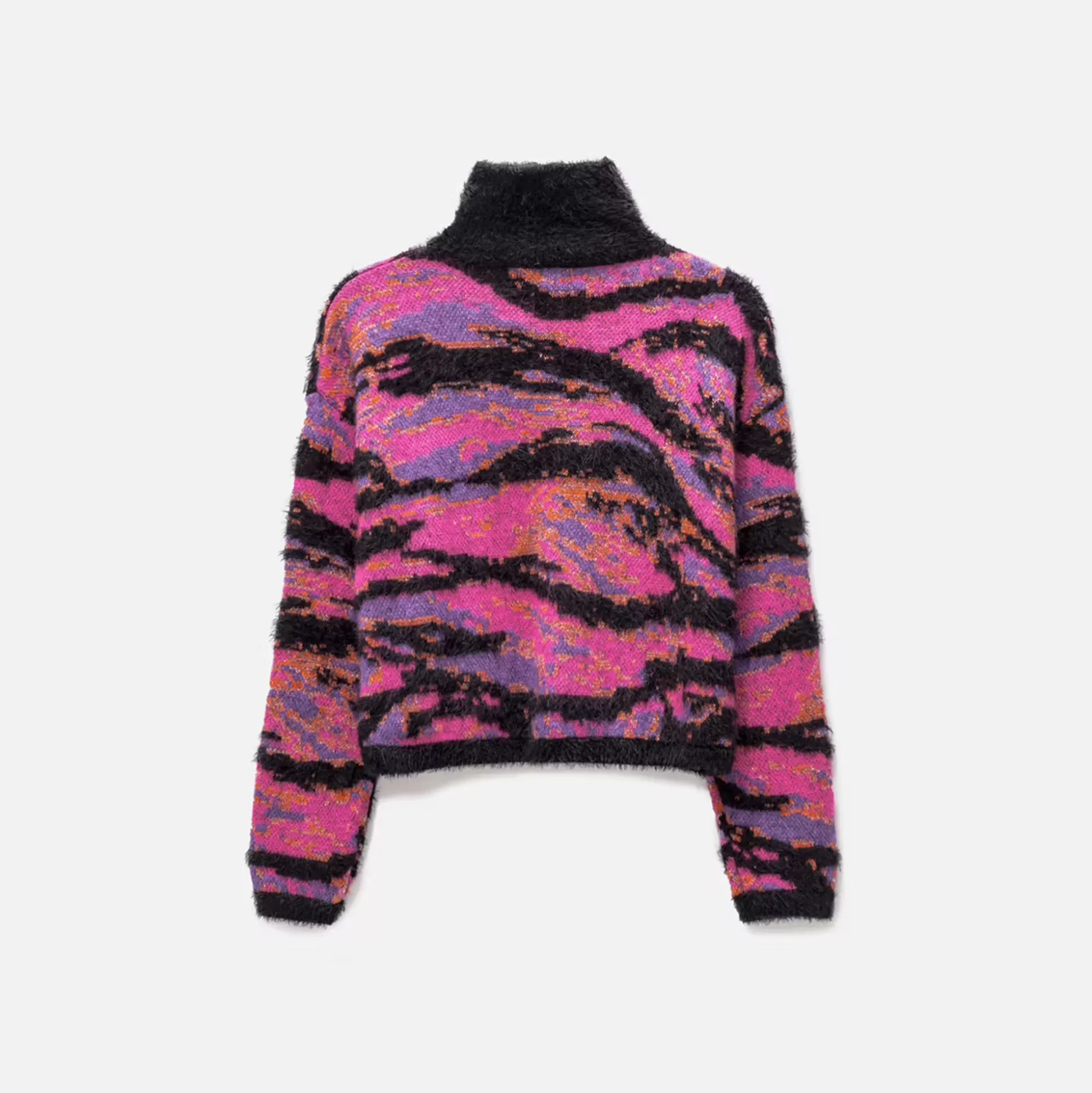 Discount ERL unisex jacquard tiger sweater knit Pink Rave Camo