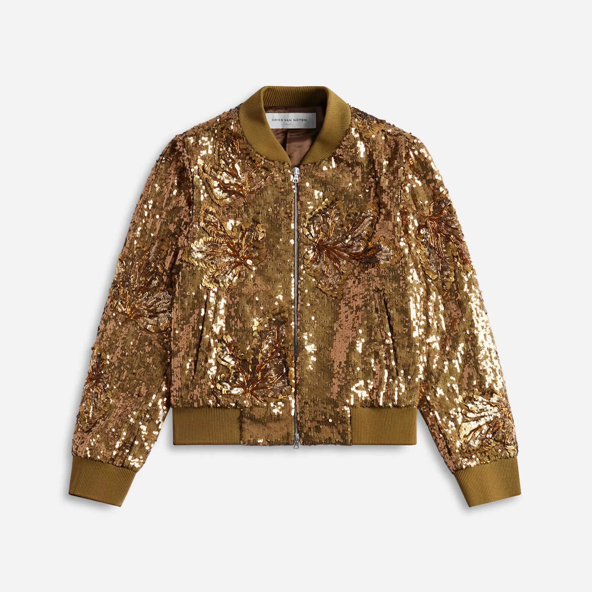 Cheap Dries Van Noten vaksel emb 8344 m.w.jacket Gold