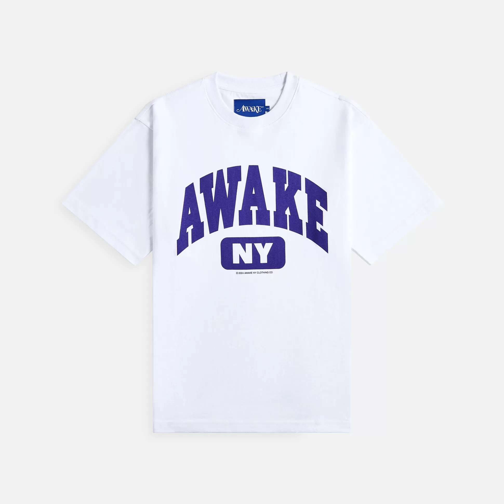 Fashion Awake NY varsity tee White