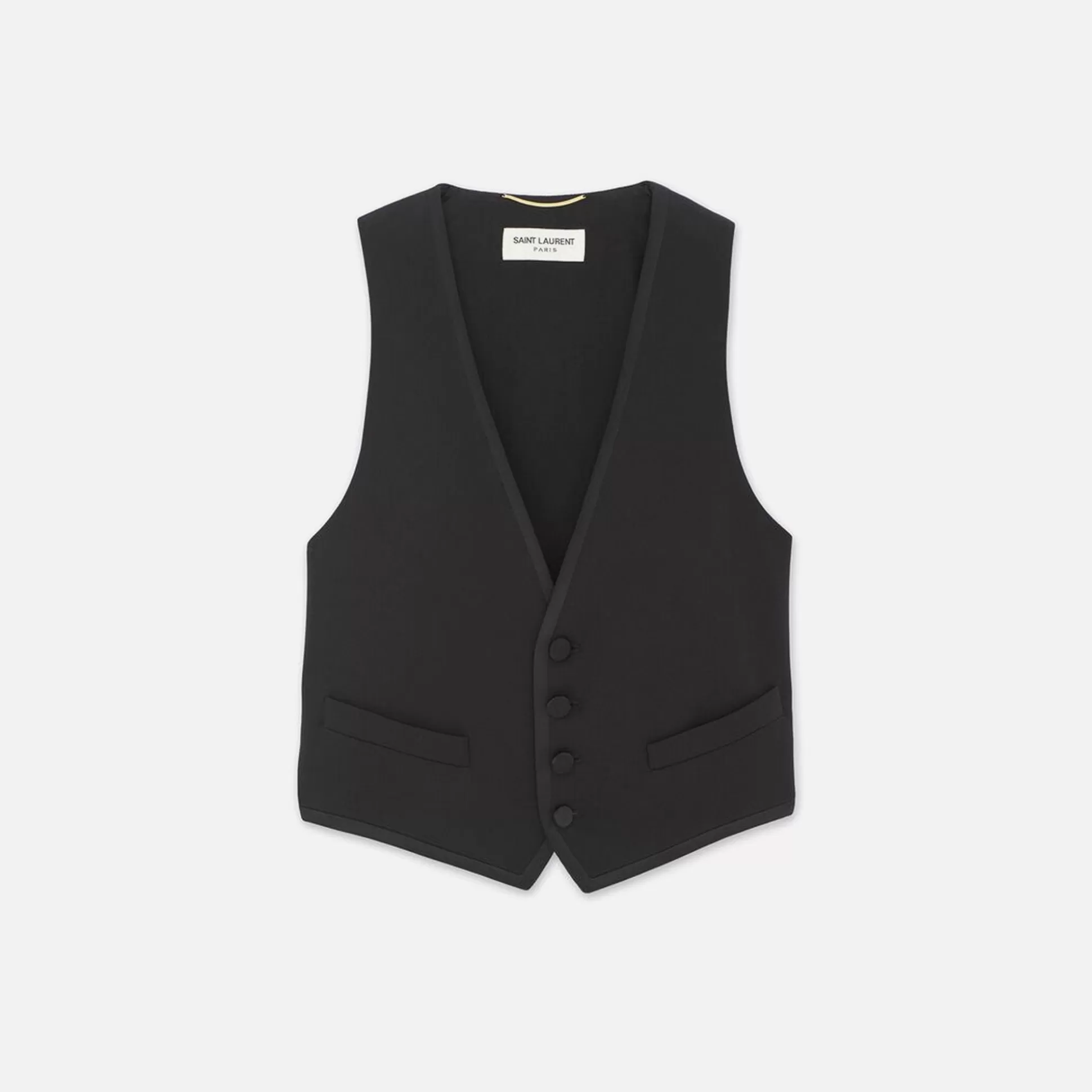 Best Sale Saint Laurent waistcoat Black