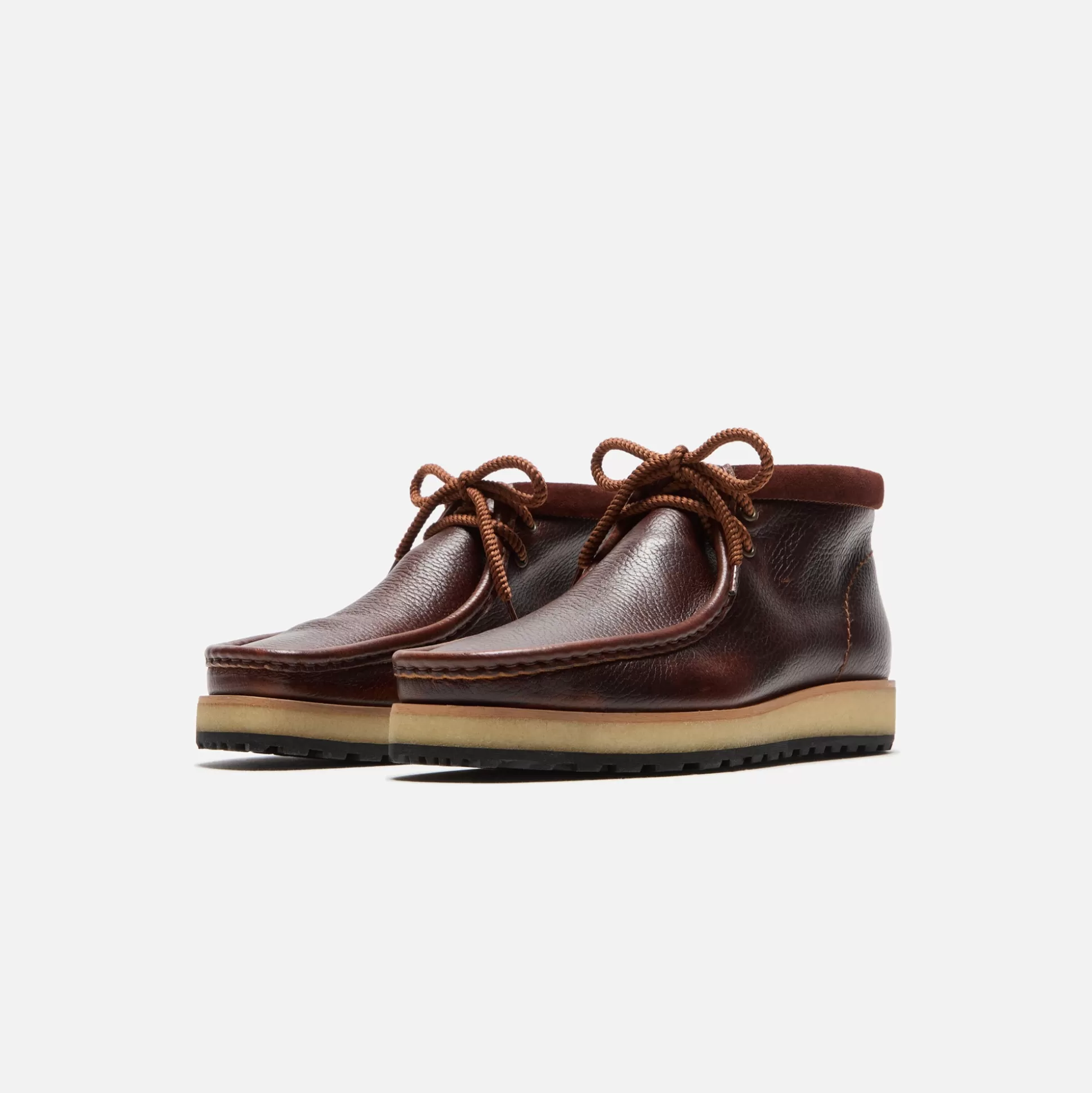 Fashion Clarks wallabee scout Dark Tan Leather