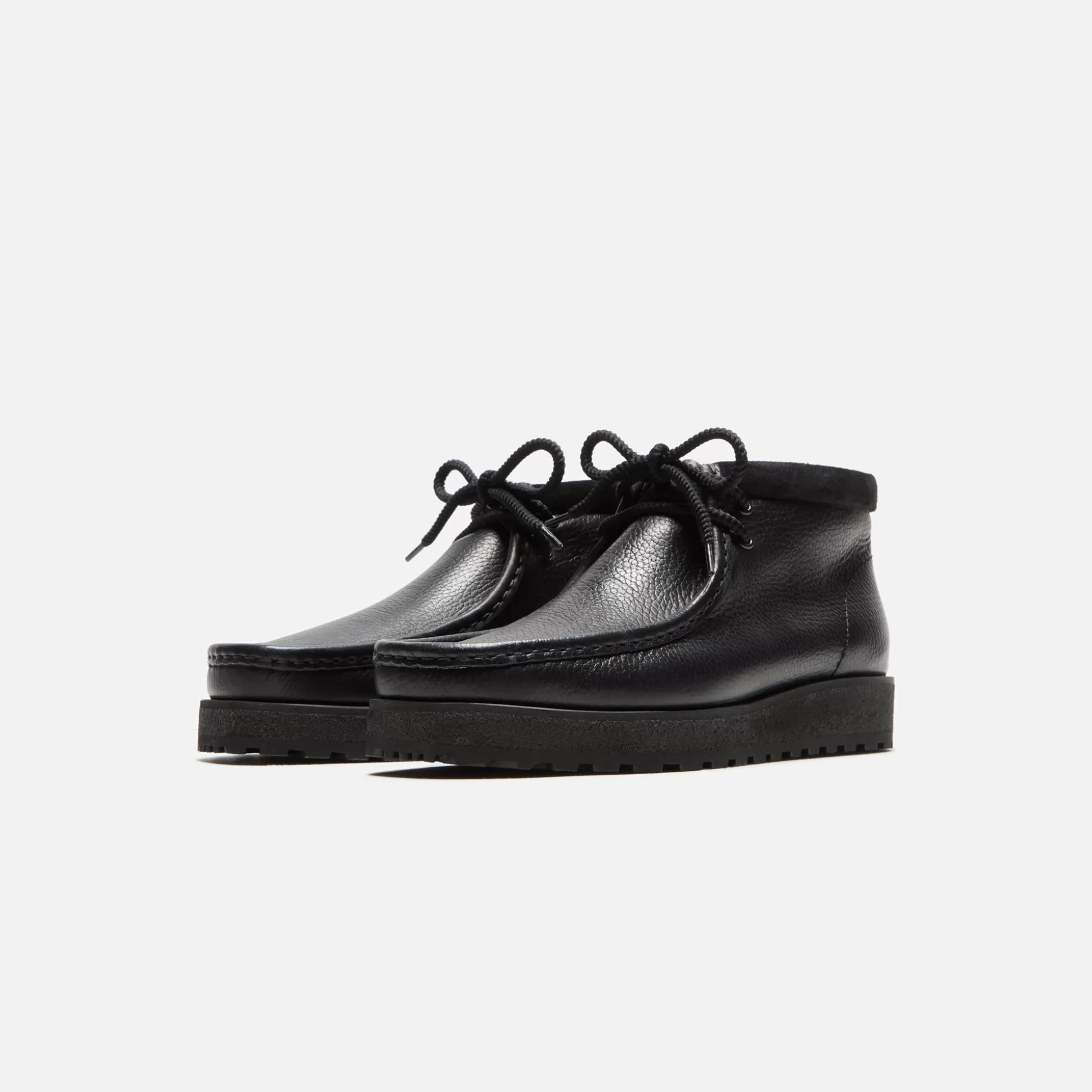 Cheap Clarks wallabee scout Black Leather