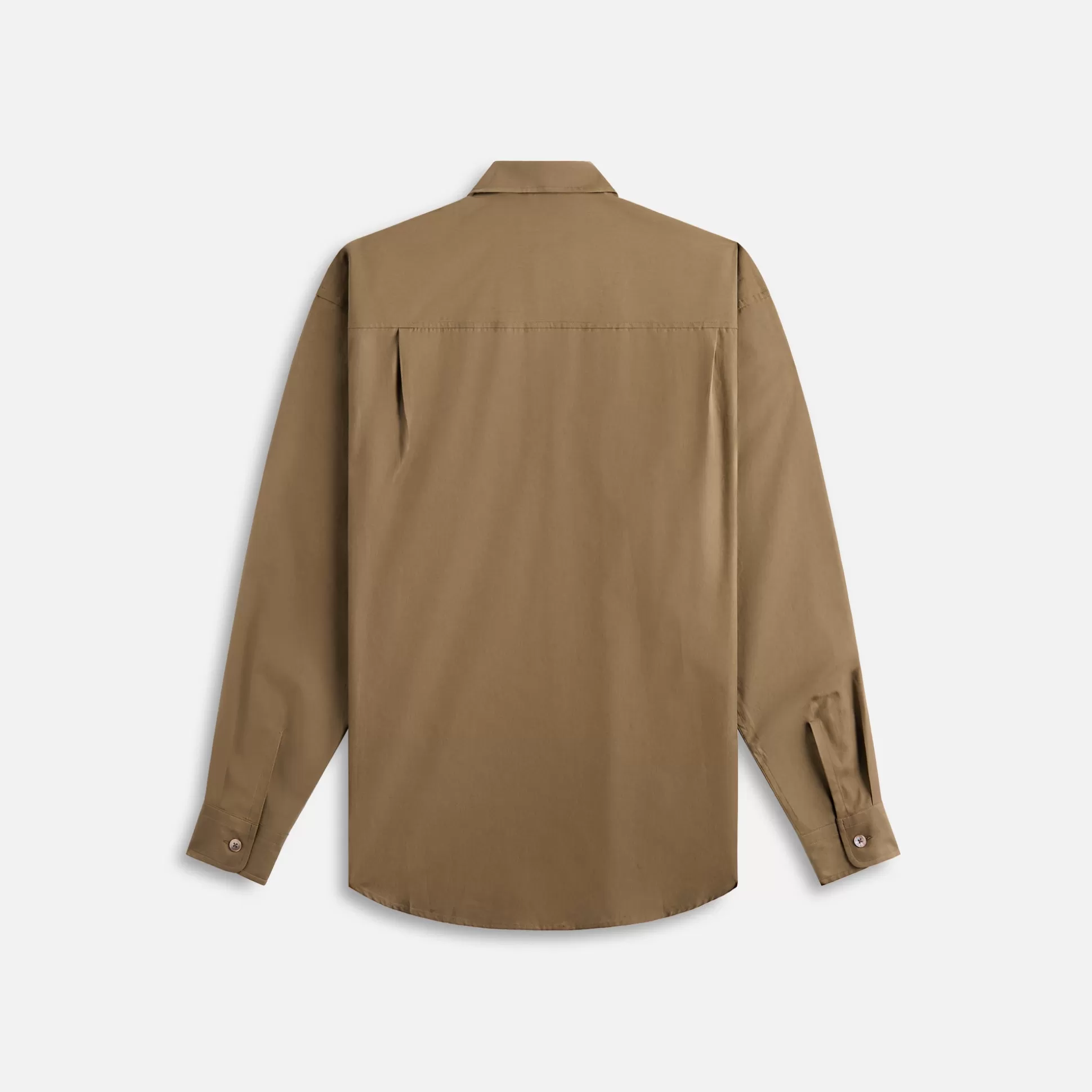 Best Auralee washed finx twill big shirt Brown