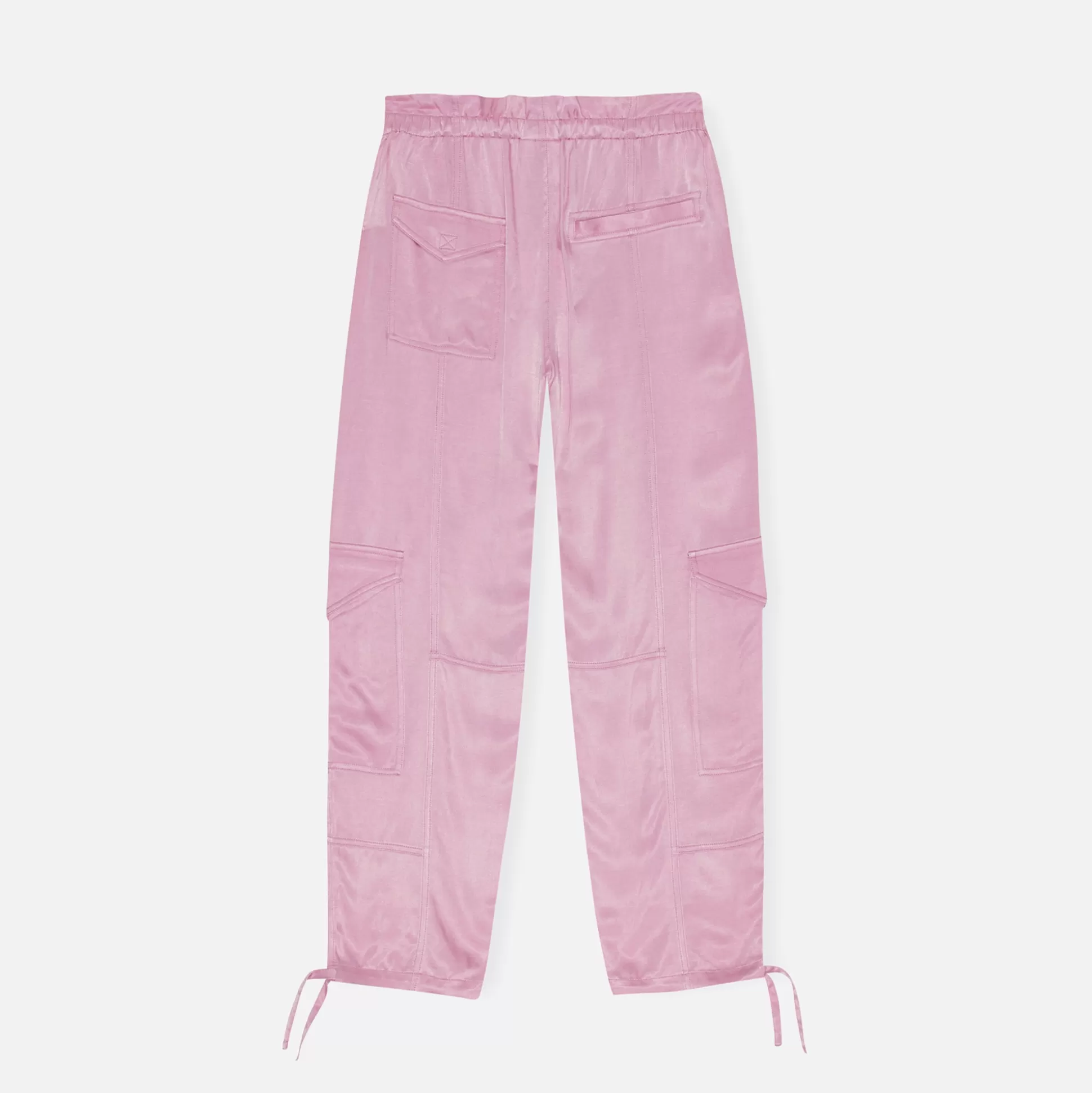 Cheap Ganni washed satin pants Bleached Mauve