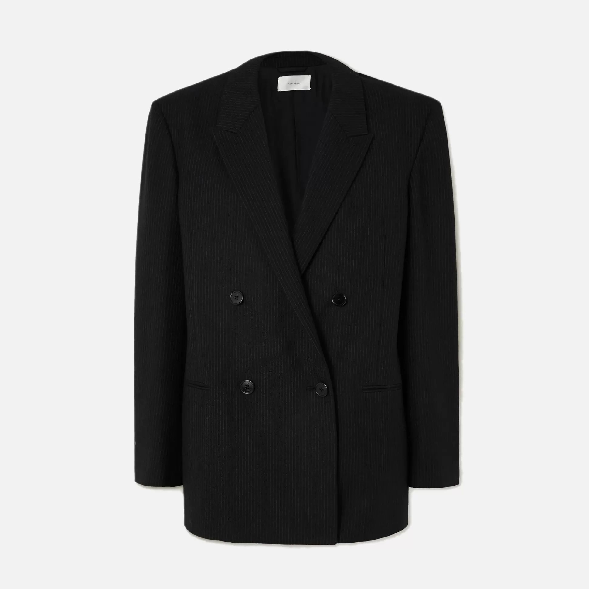 Online The Row wilsonia double-breasted pinstripe wool blazer Black