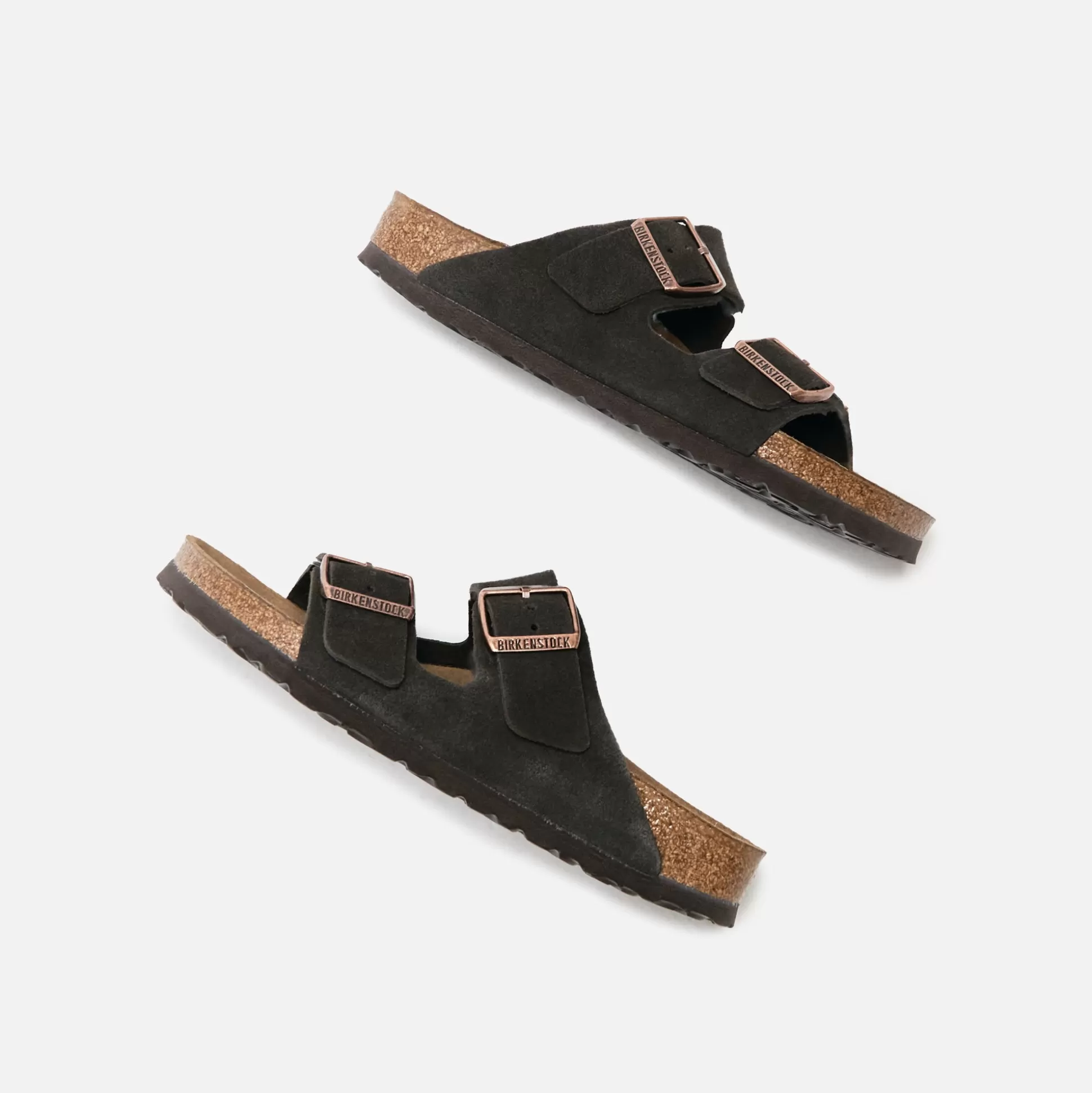 Discount Birkenstock wmns arizona soft footbed suede sandals Mocha