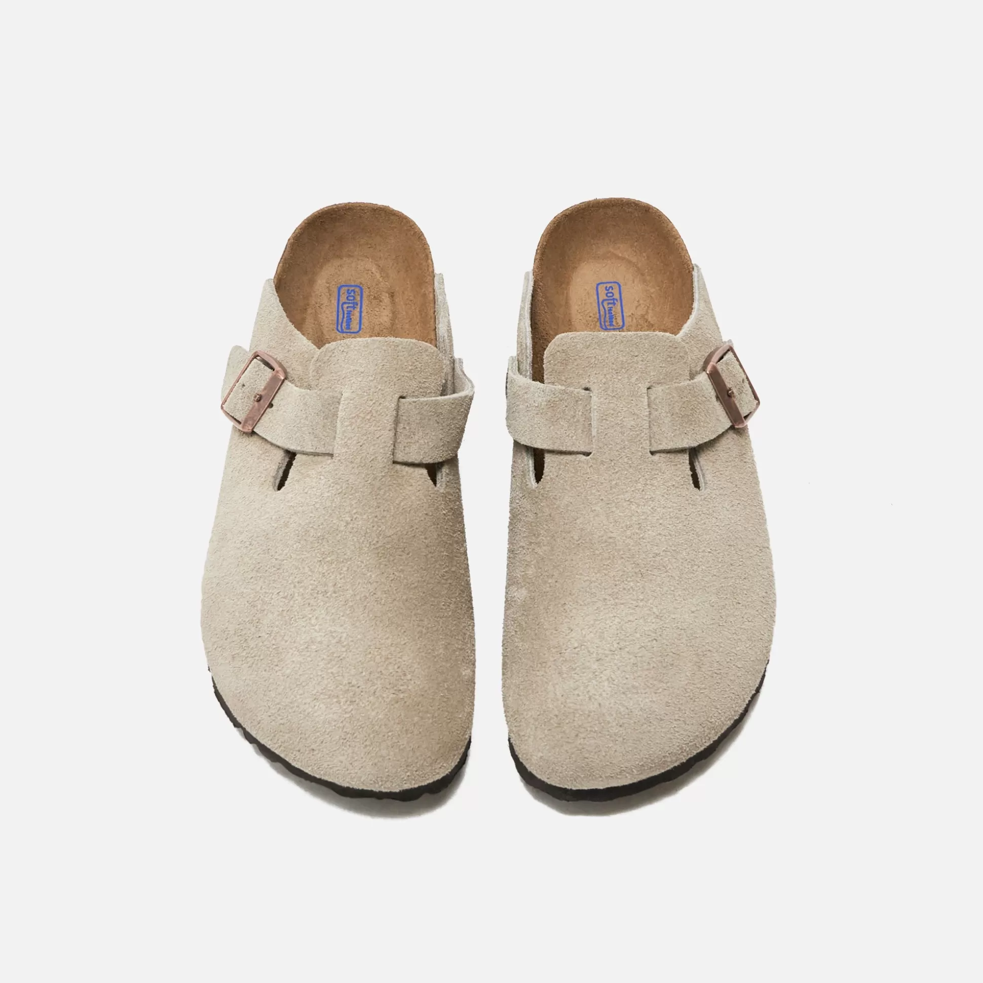 Best Birkenstock wmns boston soft footbed suede Taupe