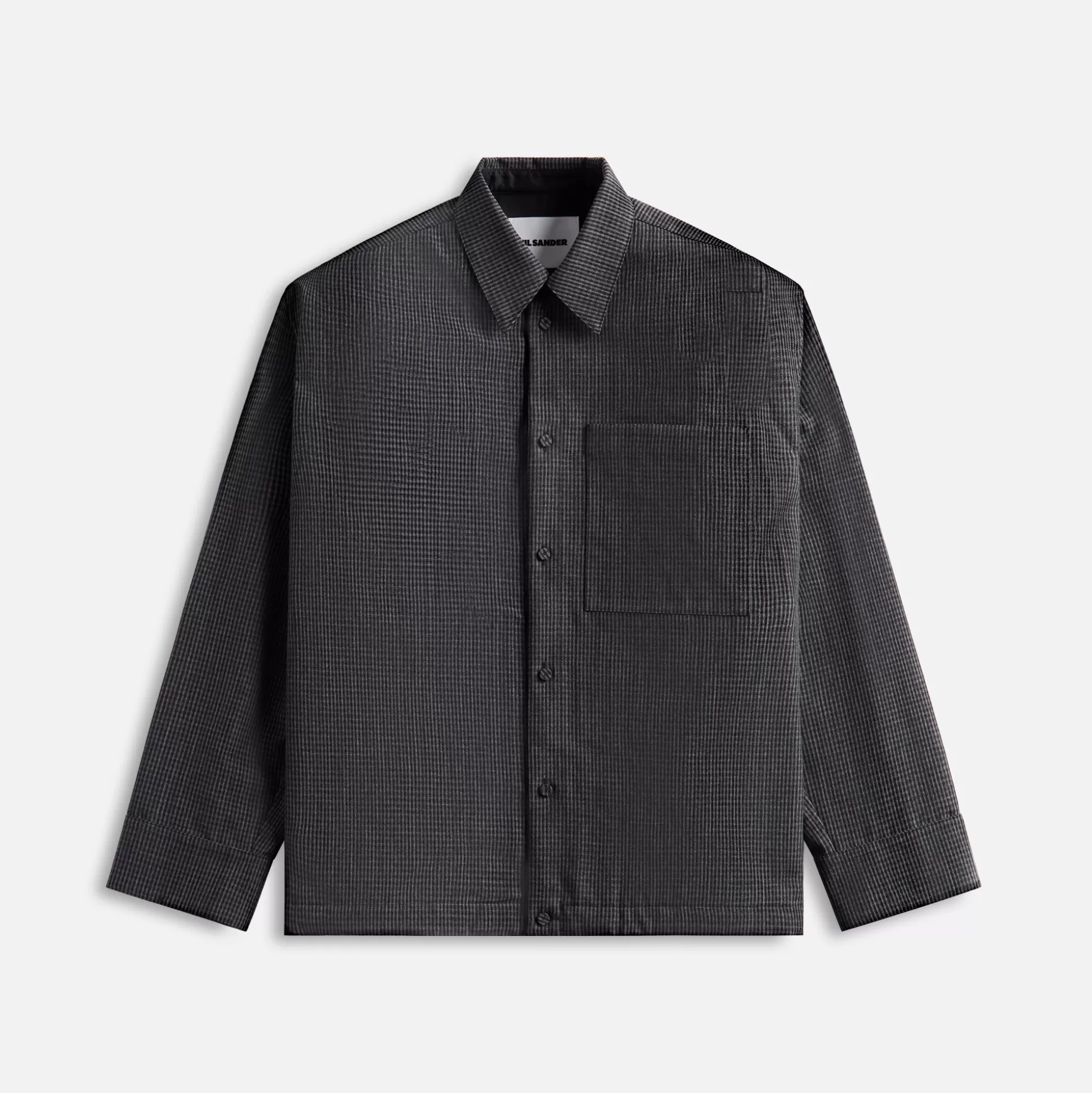 Best Sale Jil Sander wool check tailoring jacket Dark Edge