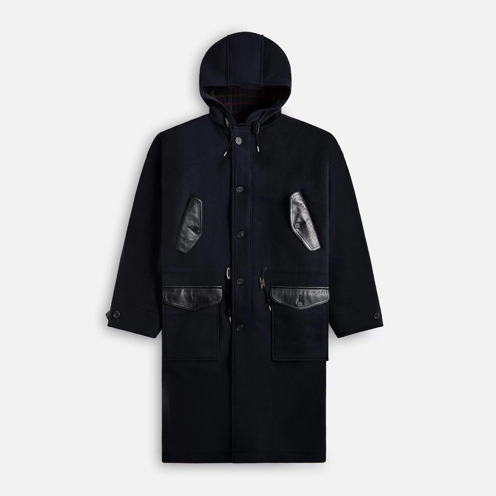 Best CDG Homme wool mossa double face Navy