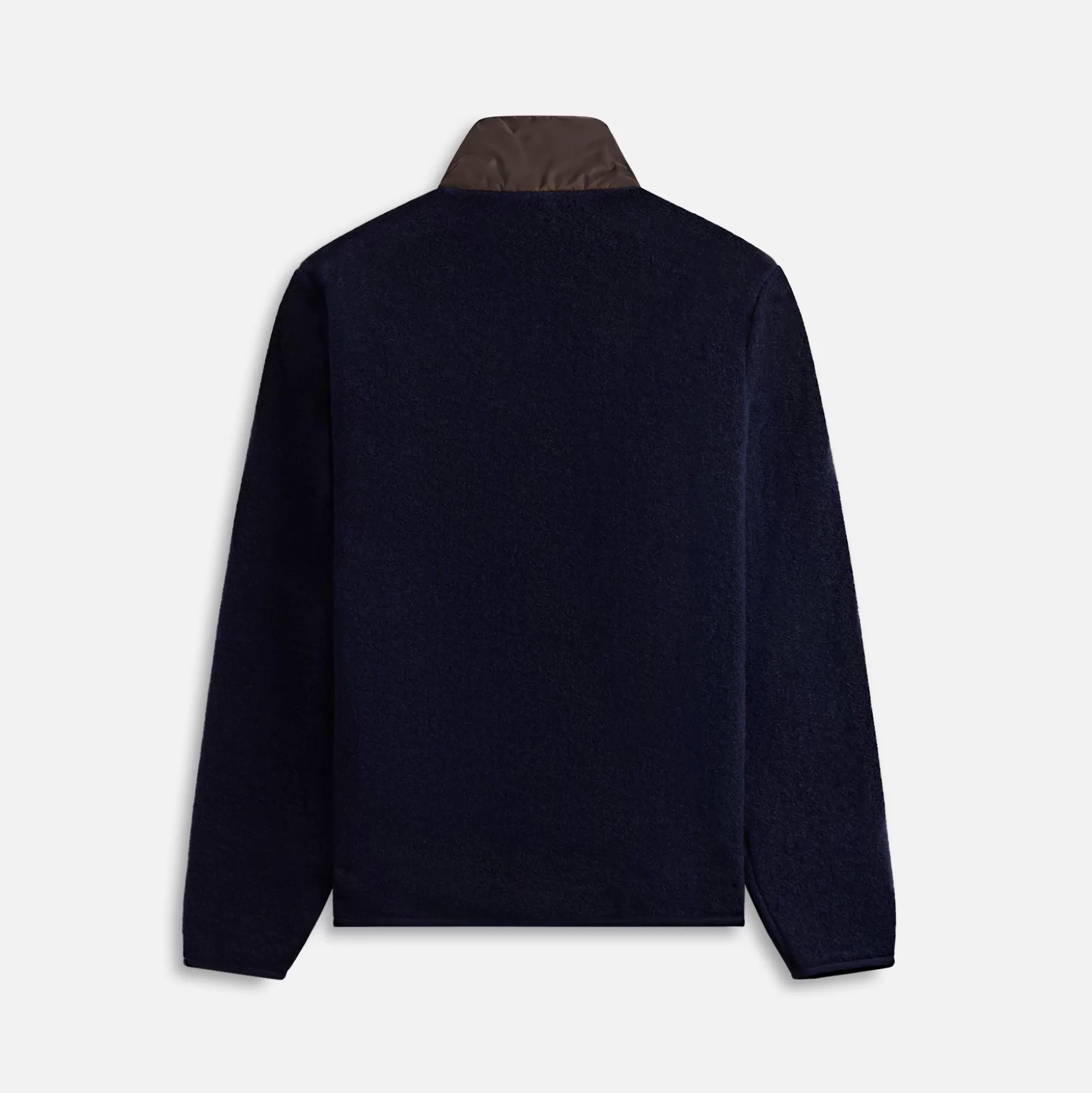 Cheap Moncler wool teddy fleece zip up cardigan Navy