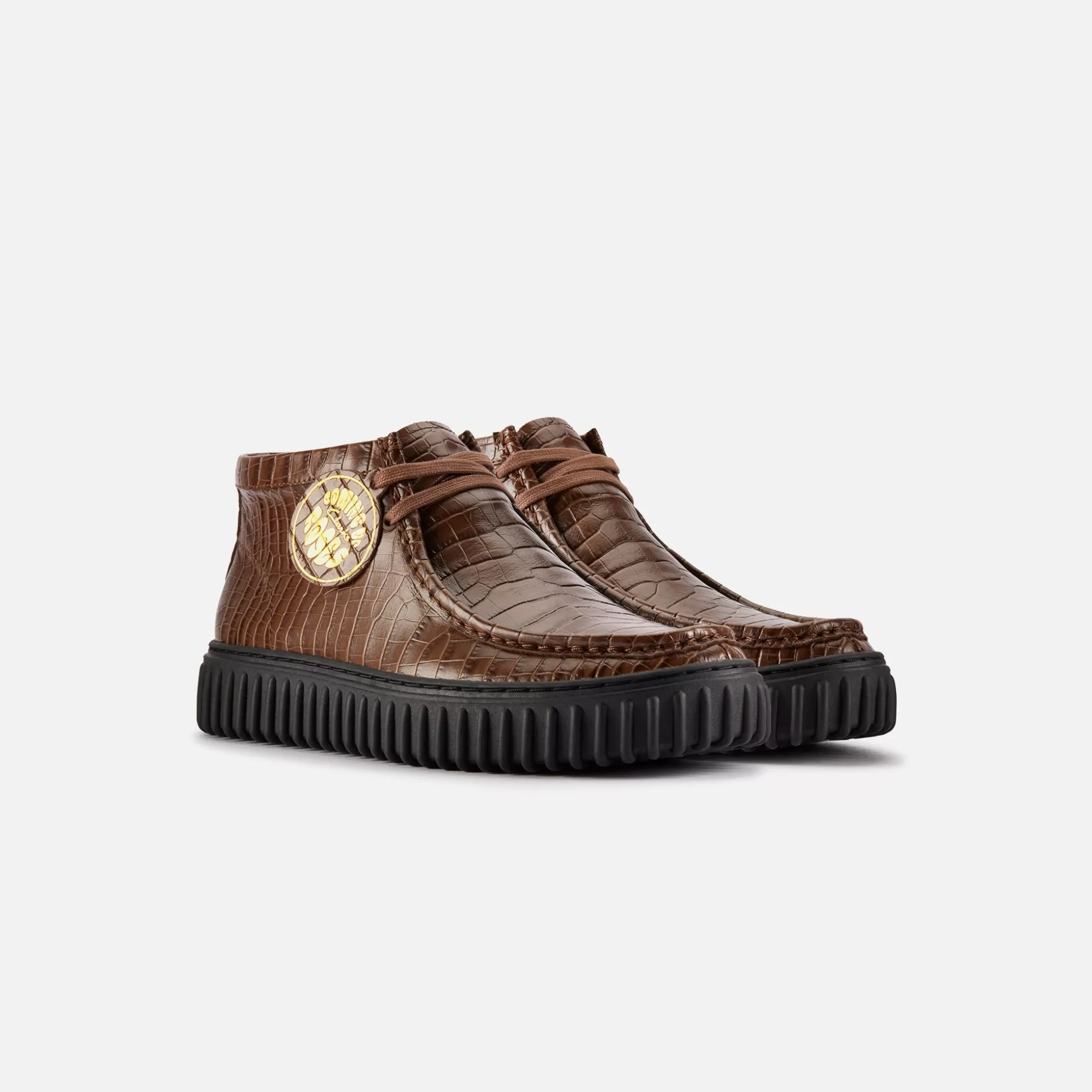 Best Clarks x martine rose torhill hi Brown Crocodile Leather