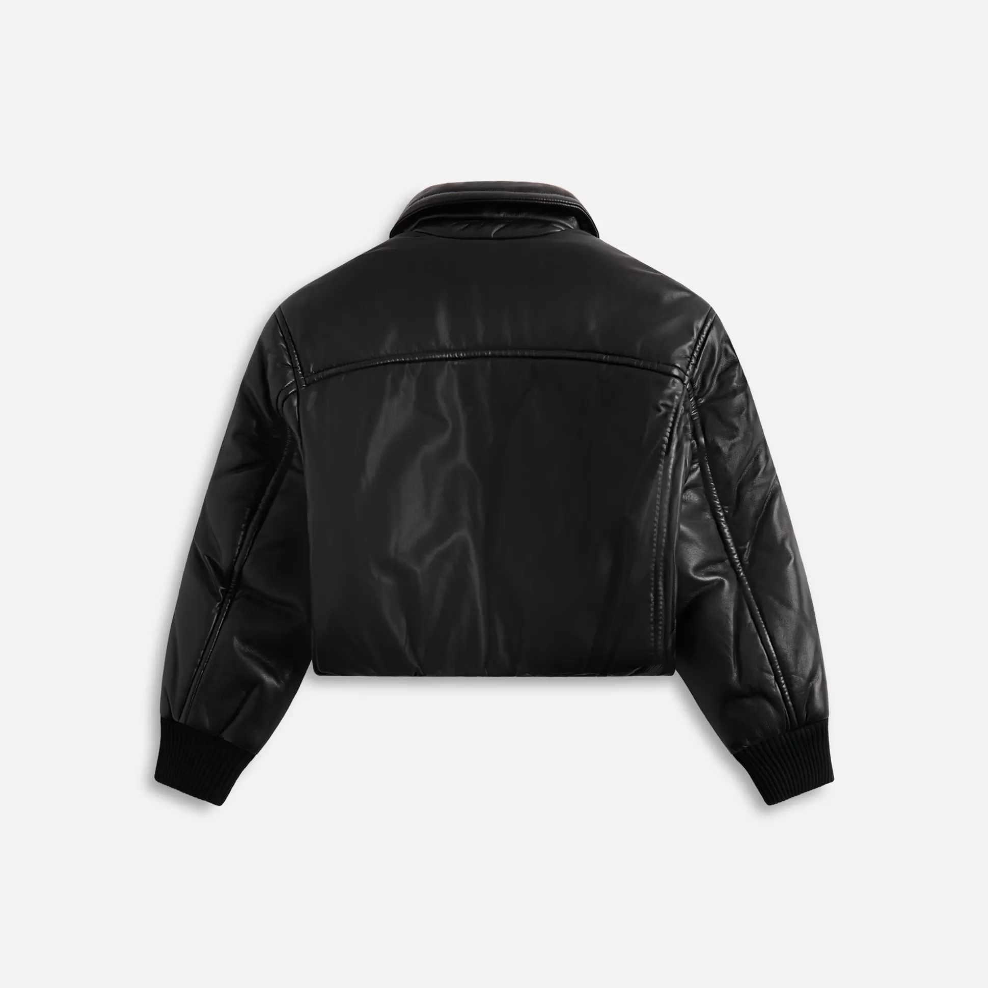 Clearance Agolde x shoreditch ski club tate padded vegan leather bomber Black