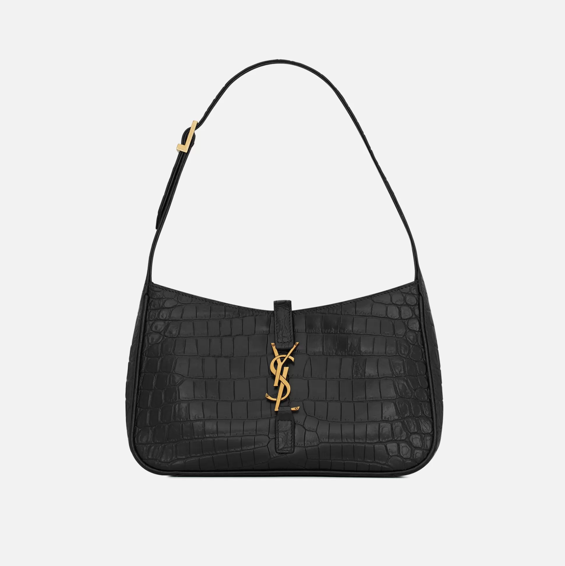 Best Saint Laurent ysl le 5a7 bag croc print Nero