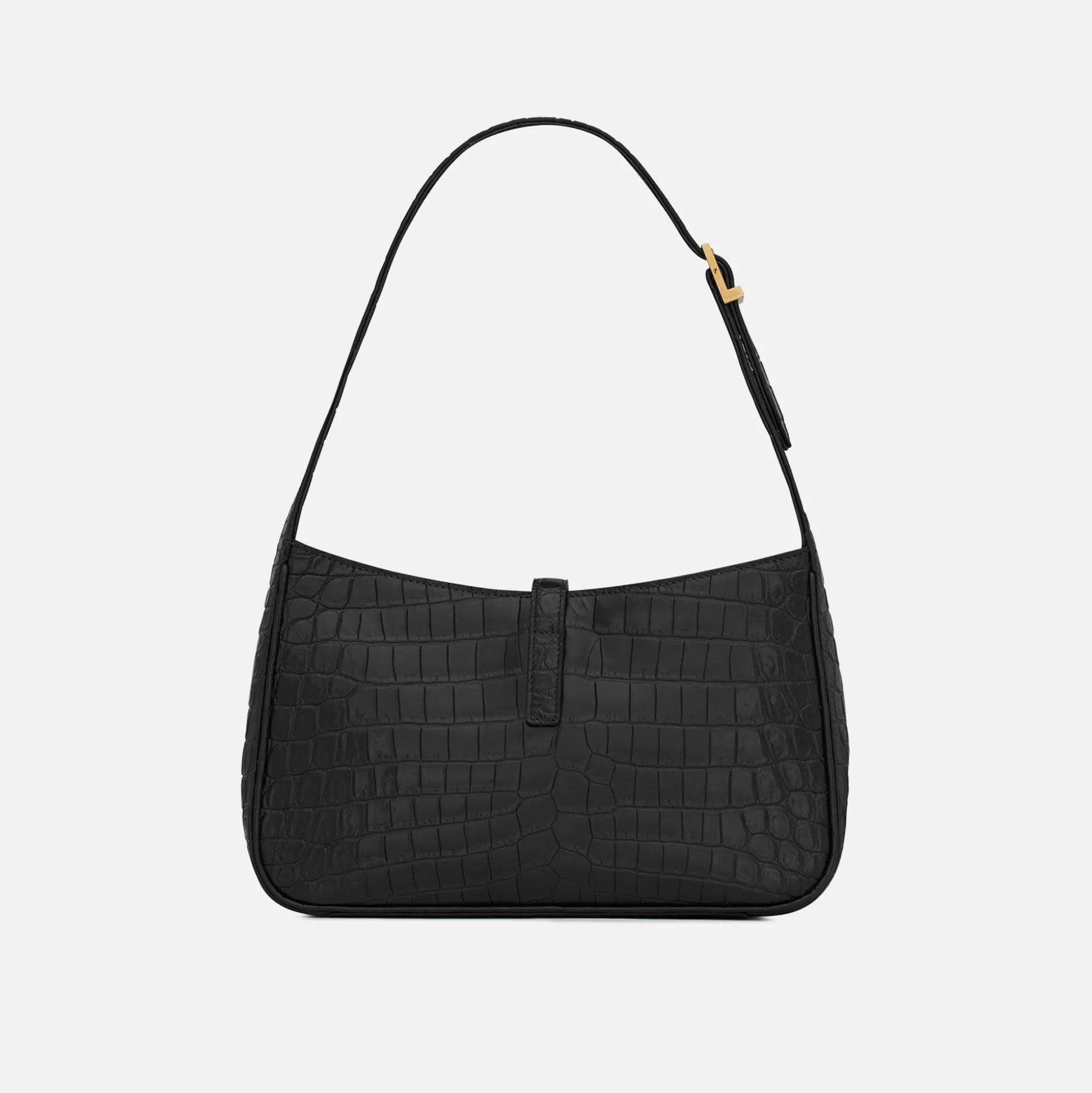 Best Saint Laurent ysl le 5a7 bag croc print Nero